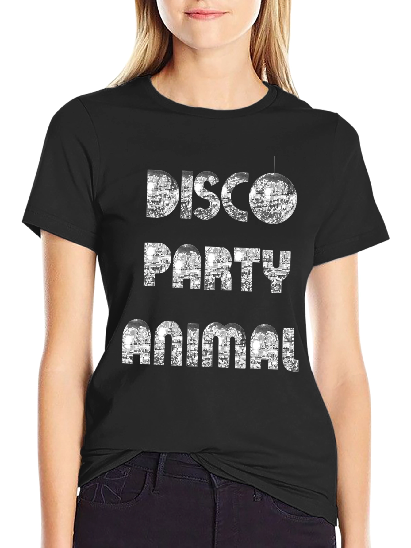 Disco Party Animal Graphic T-Shirt