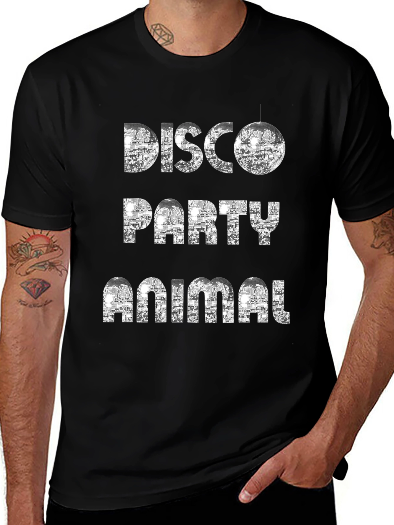 Disco Party Animal Graphic T-Shirt