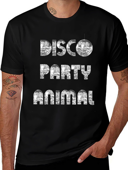 Disco Party Animal Graphic T-Shirt