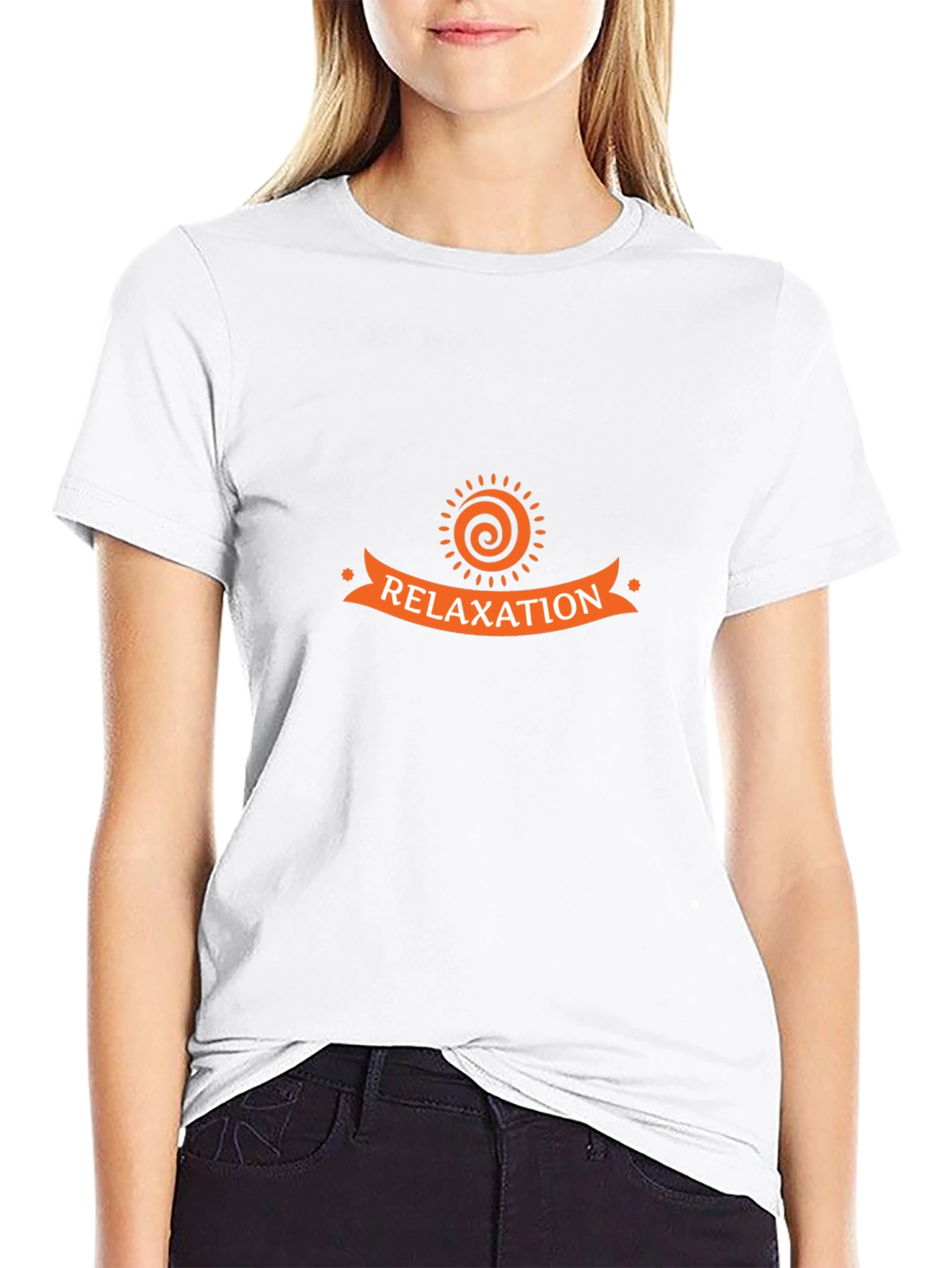 Relaxation Graphic Tee - Black Cotton T-Shirt