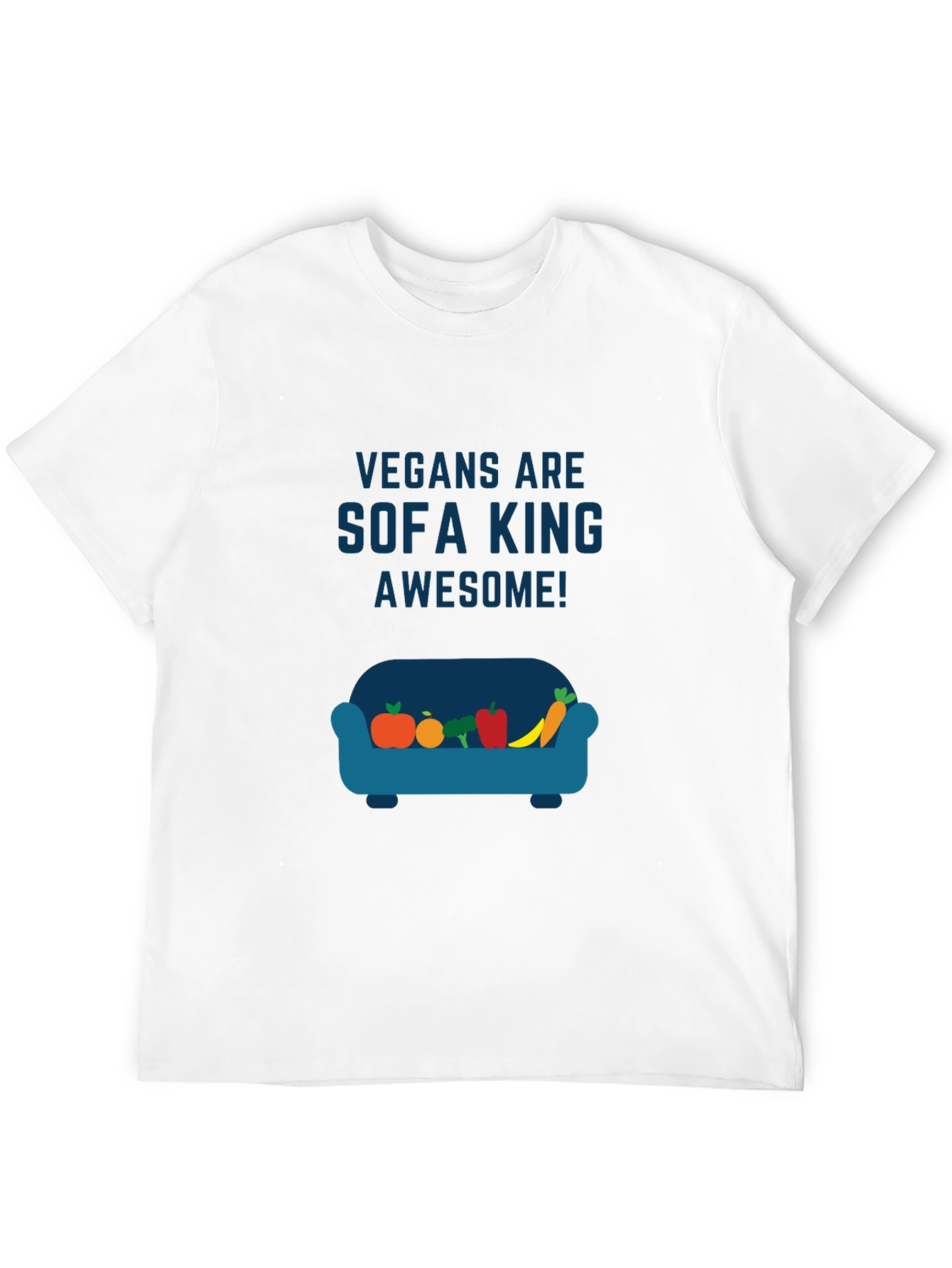 Vegan Sofa King Awesome Graphic T-Shirt
