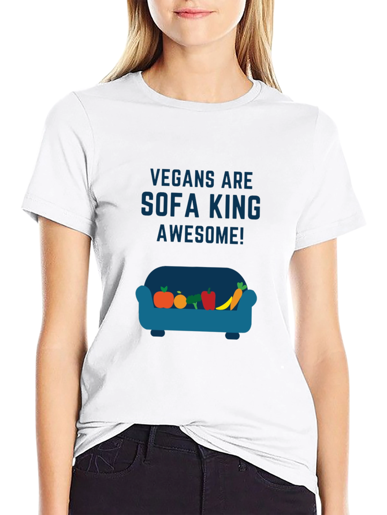 Vegan Sofa King Awesome Graphic T-Shirt