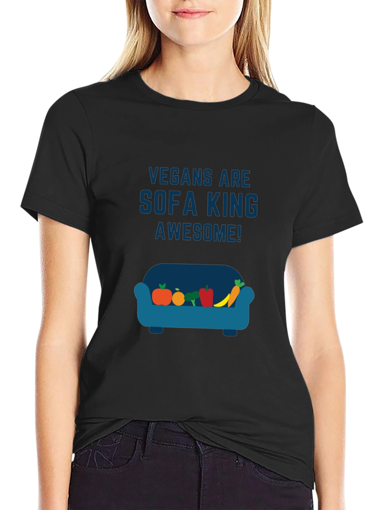Vegan Sofa King Awesome Graphic T-Shirt