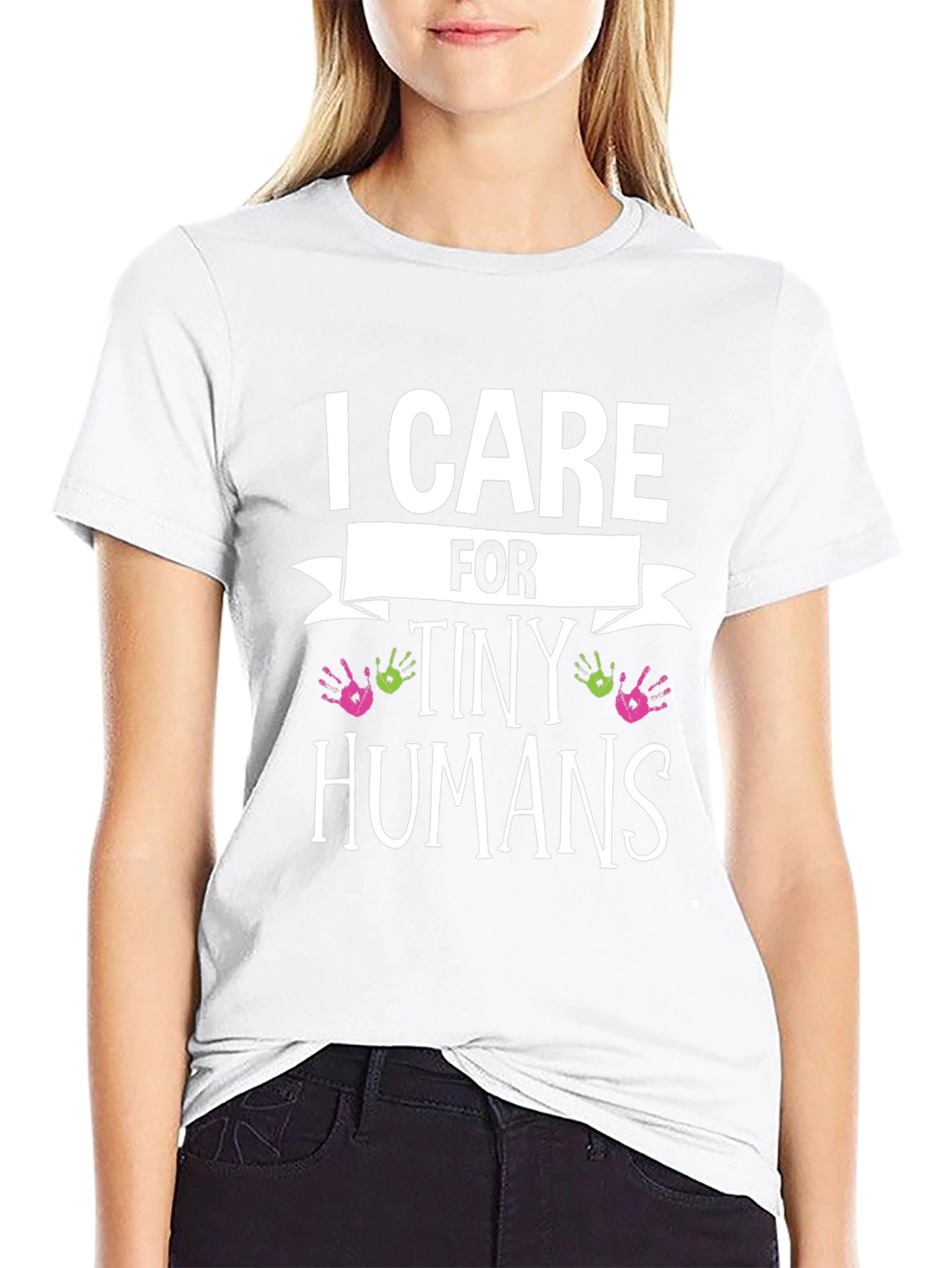 I Care for Tiny Humans Graphic T-Shirt