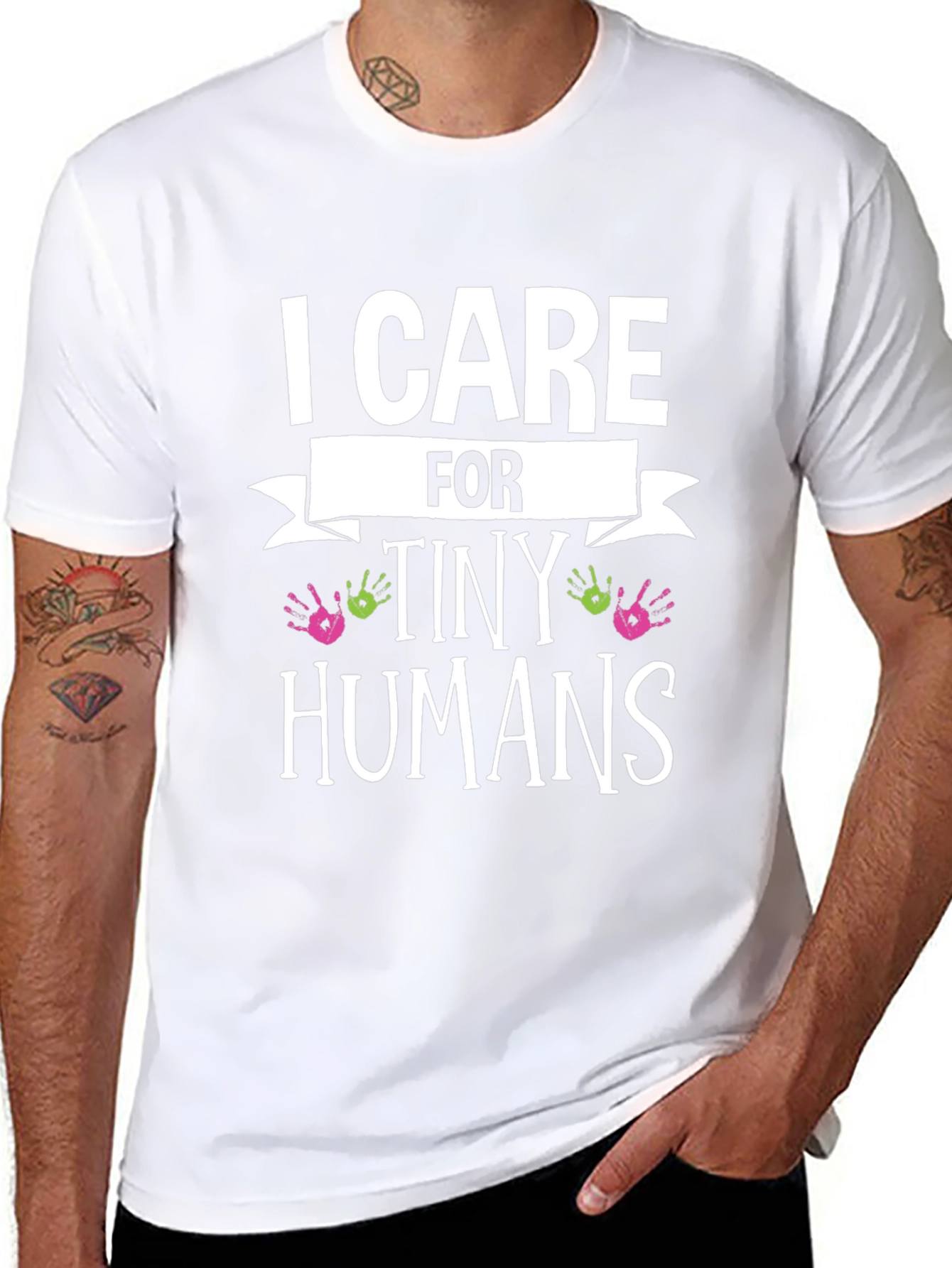 I Care for Tiny Humans Graphic T-Shirt