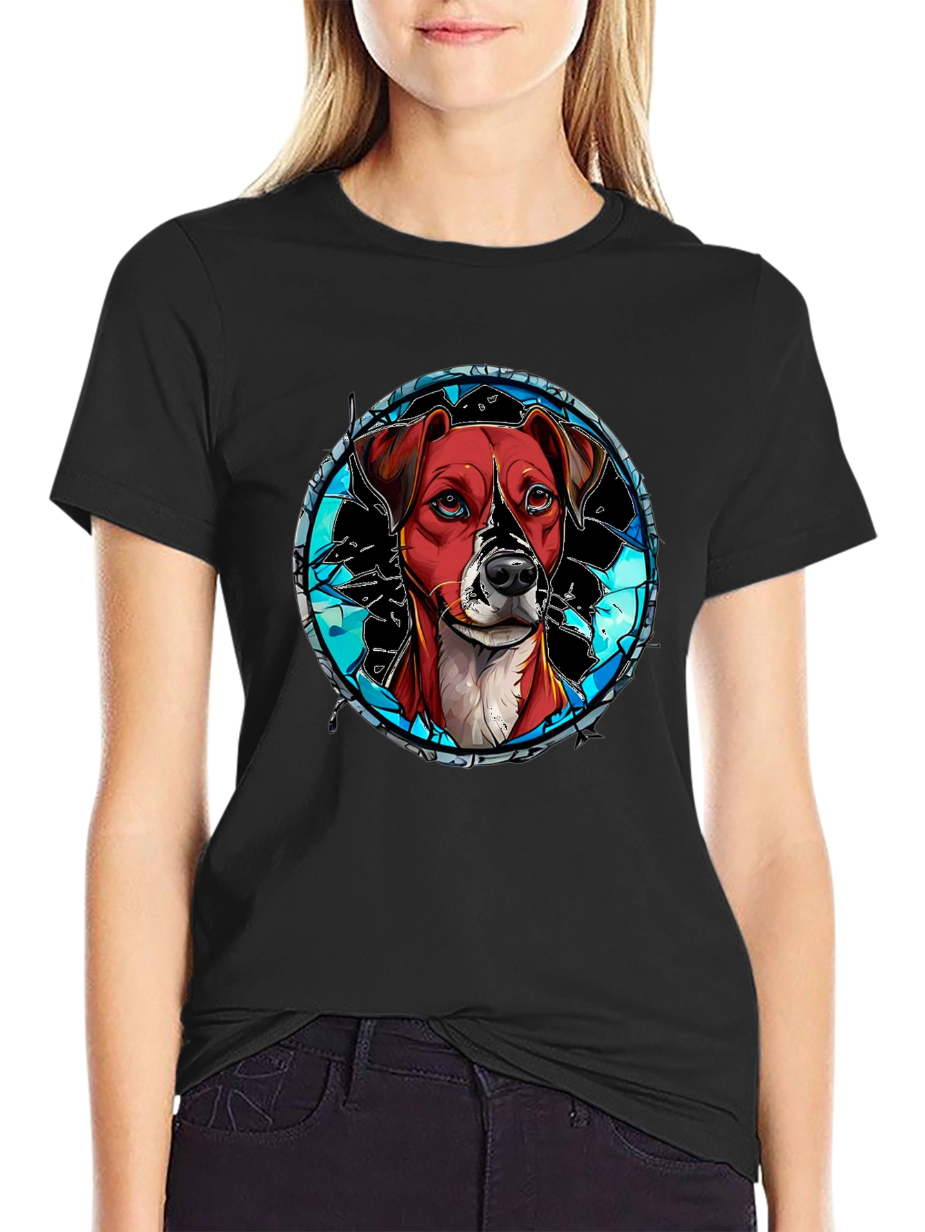 Dog Portrait Graphic T-Shirt