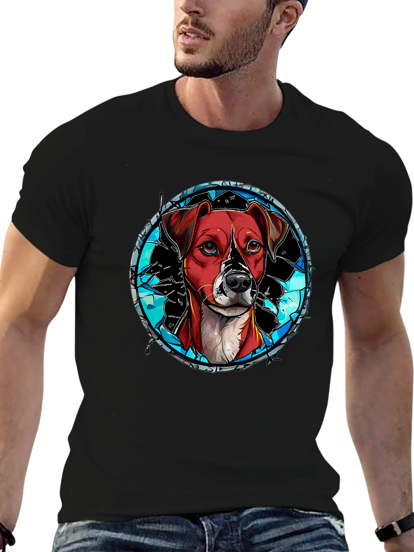 Dog Portrait Graphic T-Shirt