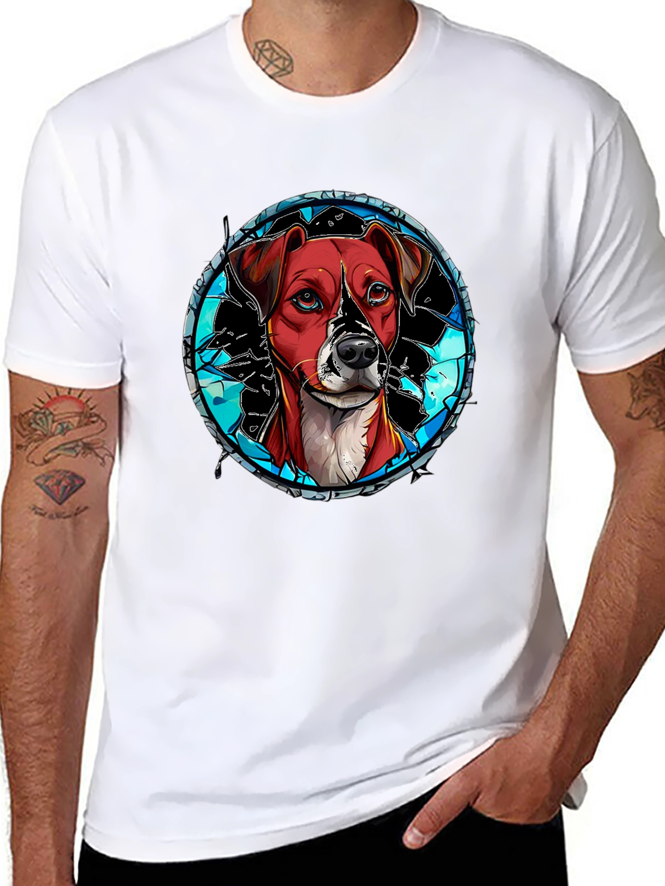 Dog Portrait Graphic T-Shirt