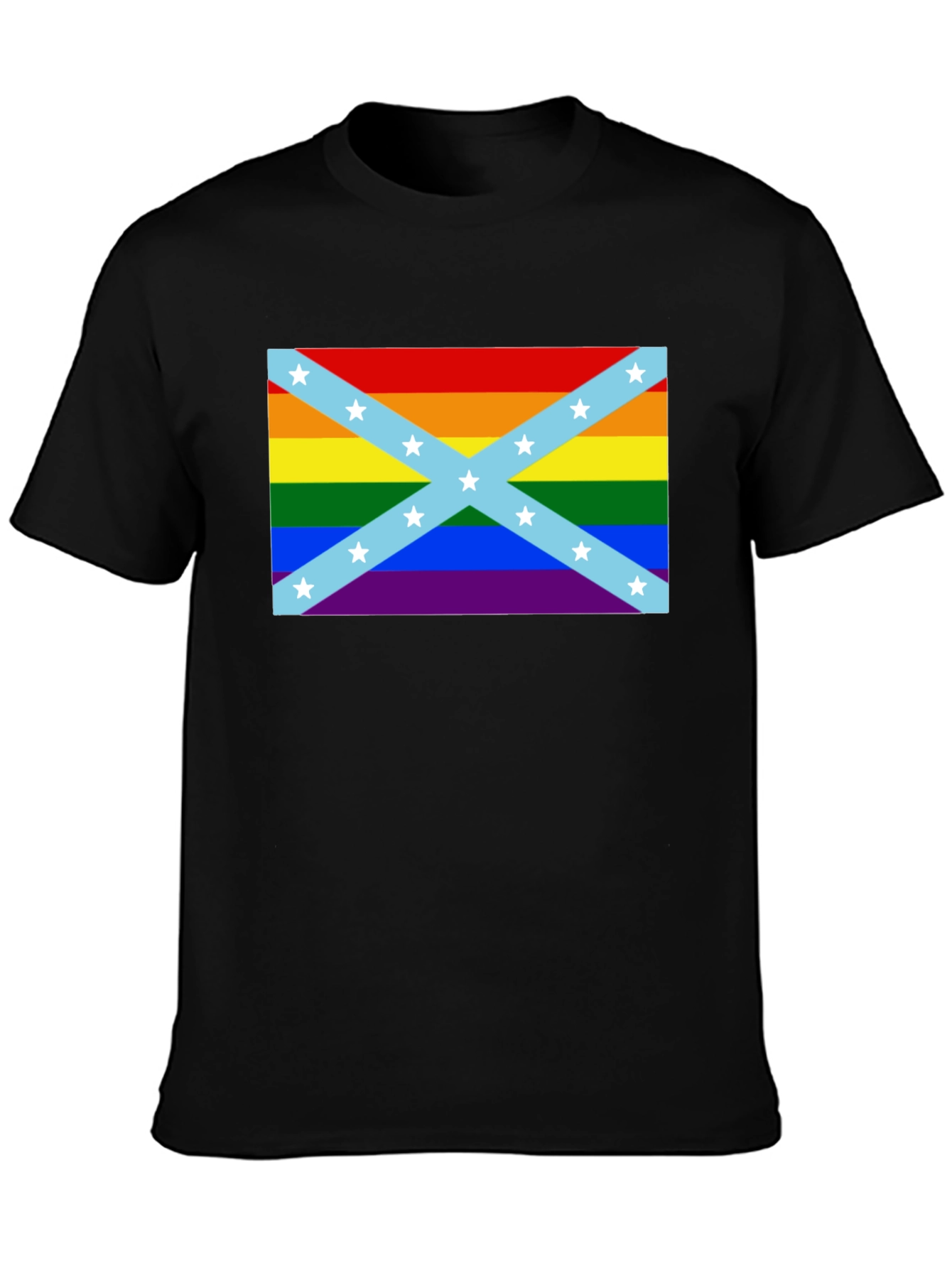 LGBT Confederate Flag T-Shirt - Rainbow Rebel Pride