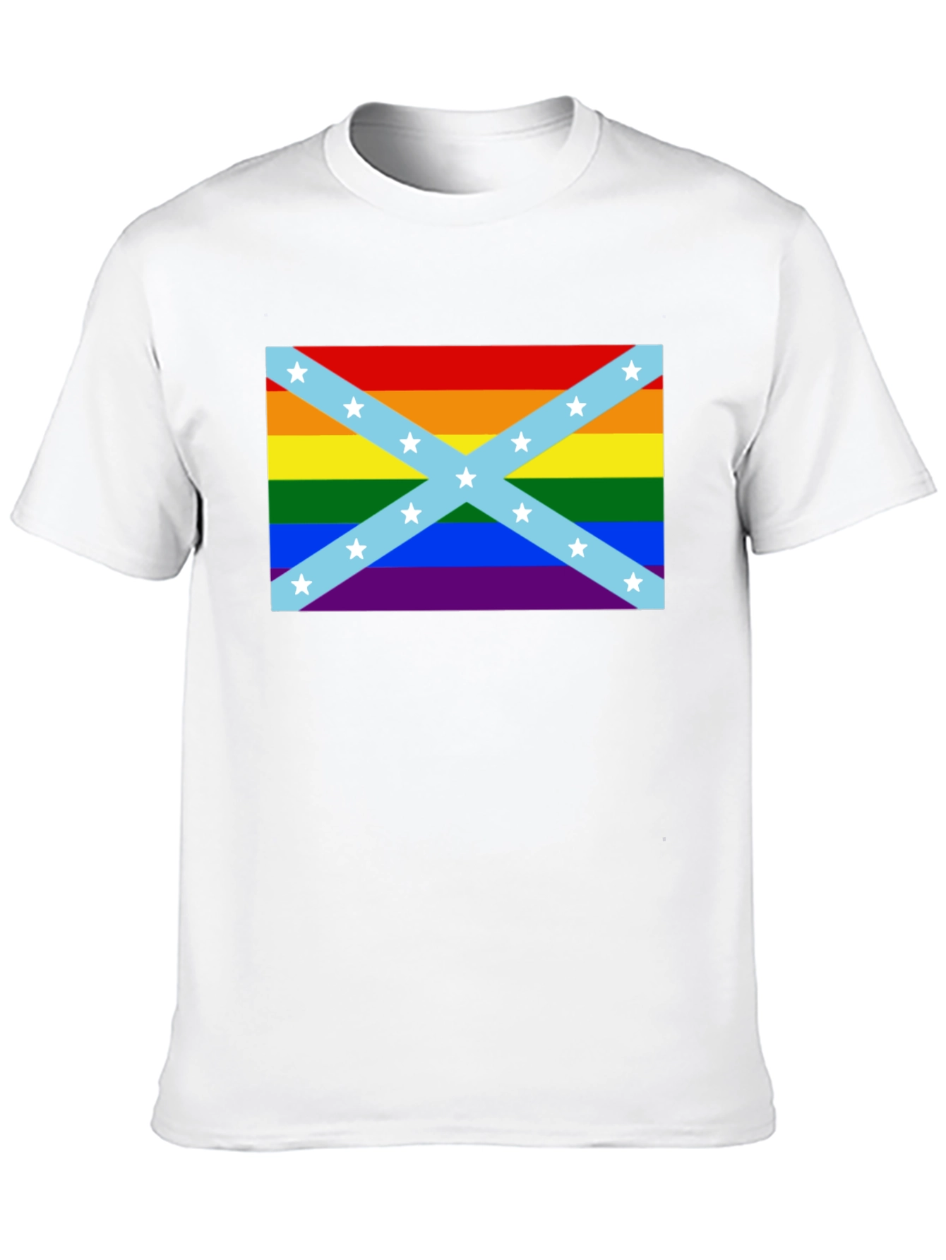 LGBT Confederate Flag T-Shirt - Rainbow Rebel Pride
