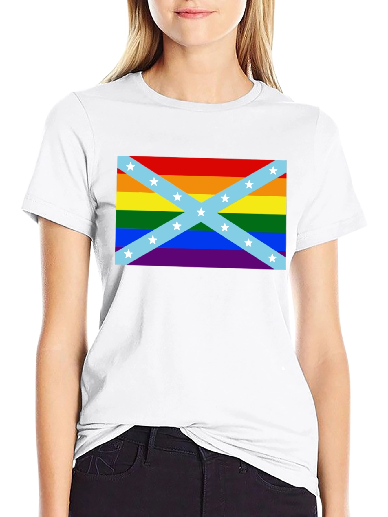LGBT Confederate Flag T-Shirt - Rainbow Rebel Pride