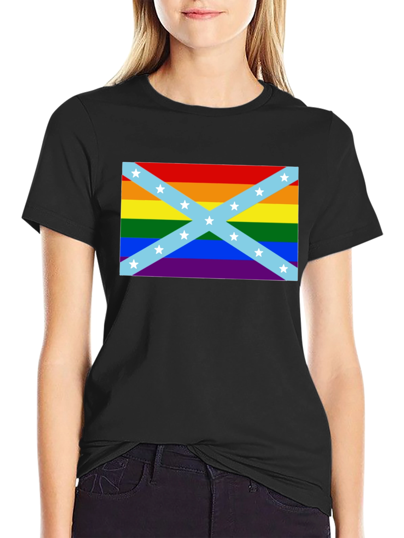 LGBT Confederate Flag T-Shirt - Rainbow Rebel Pride