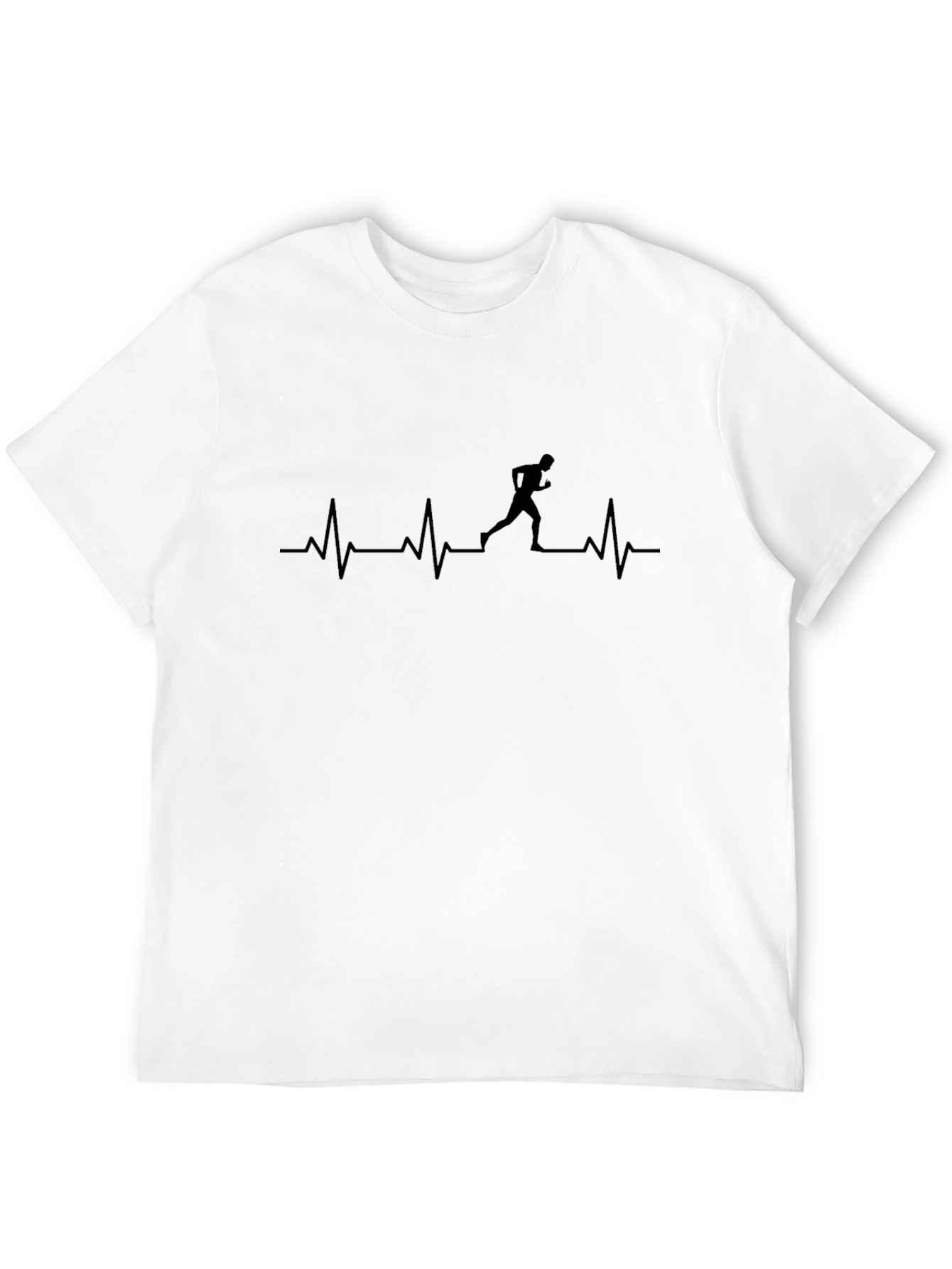 Runner Heartbeat Graphic Tee - Black