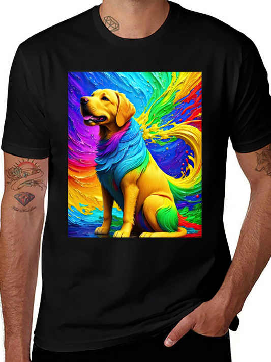 Colorful Dog Art Print T-Shirt - Unisex