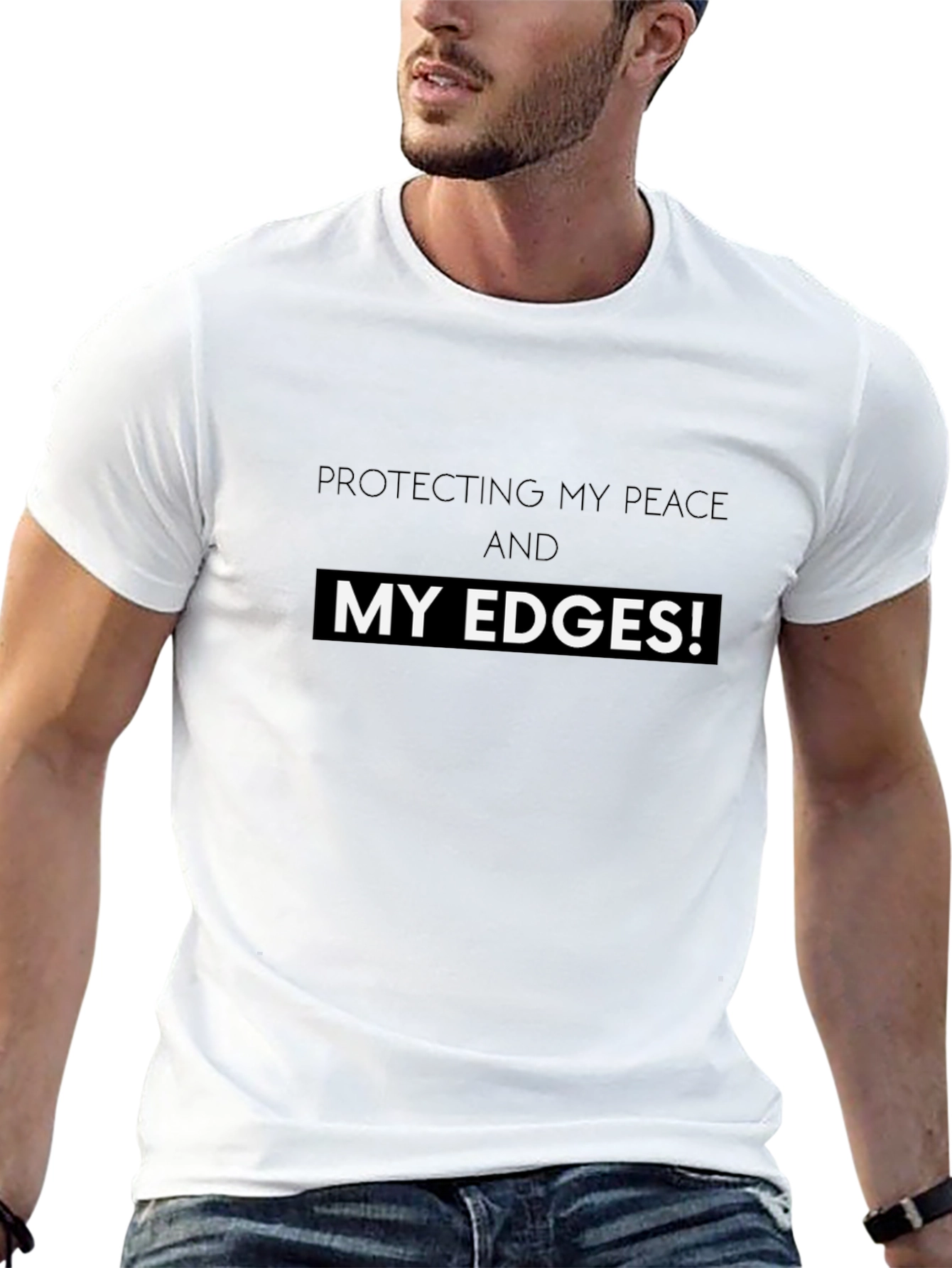 Protecting My Peace & Edges Black T-Shirt