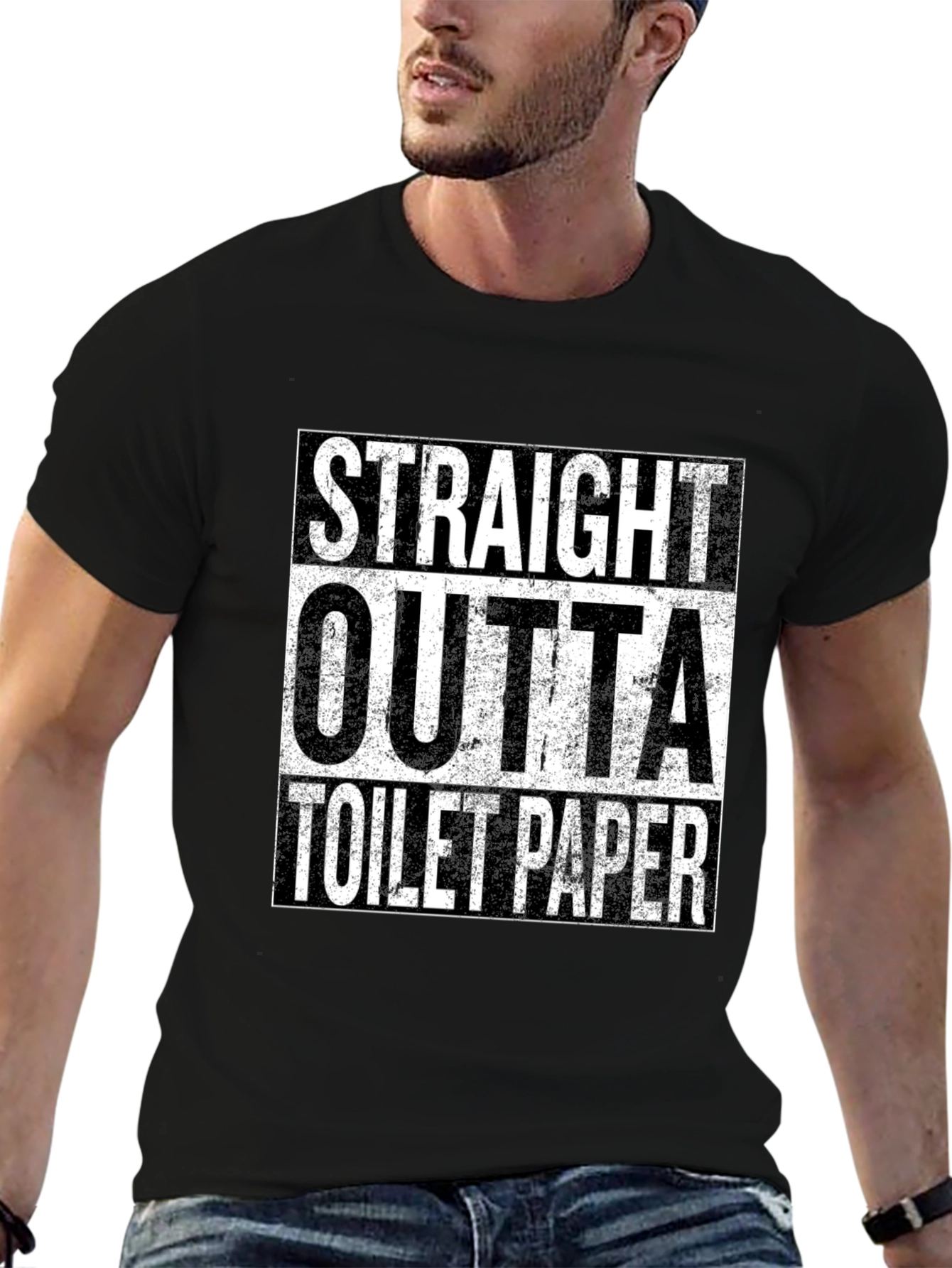 Straight Outta Toilet Paper - Novelty Tee
