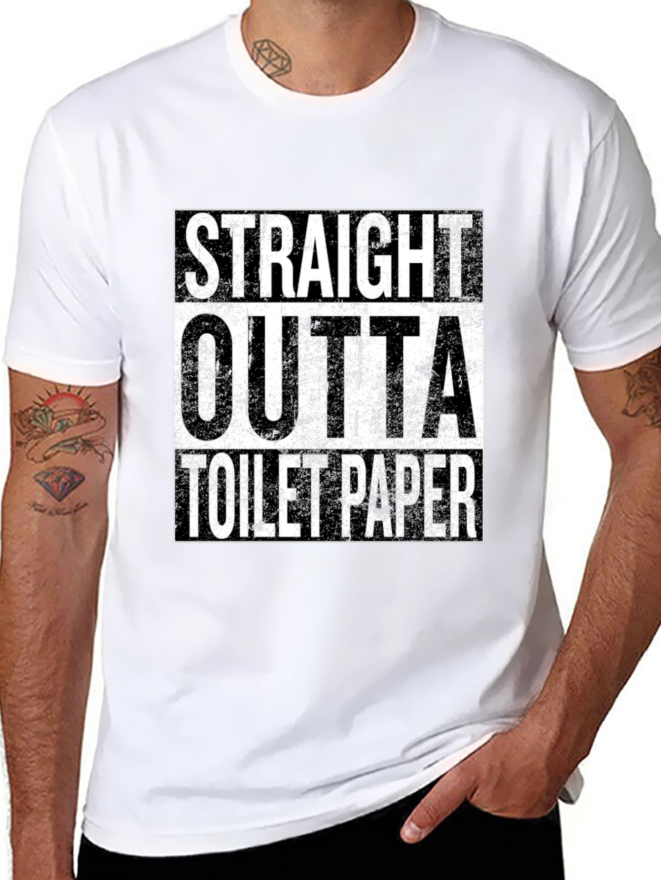 Straight Outta Toilet Paper - Novelty Tee