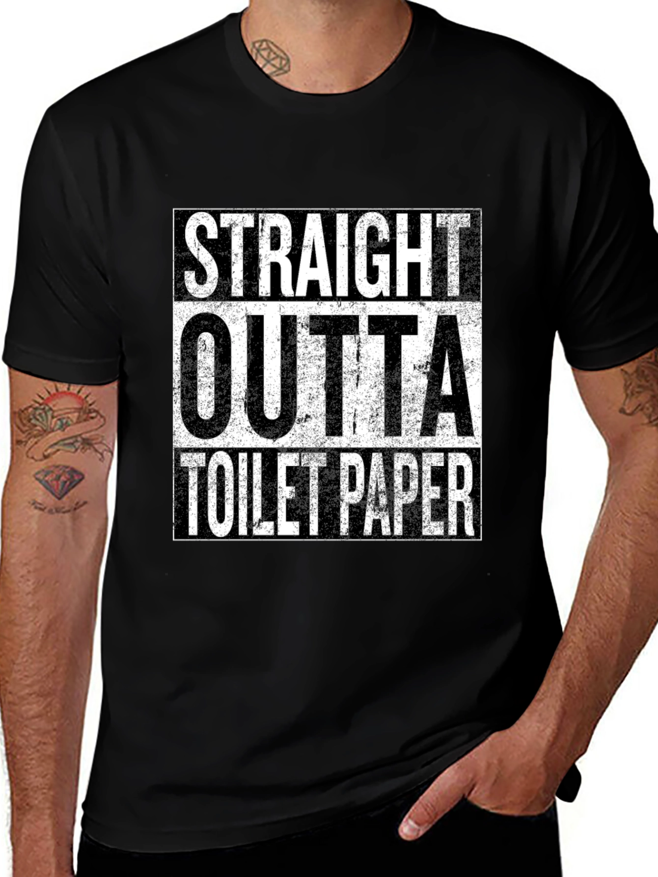 Straight Outta Toilet Paper - Novelty Tee