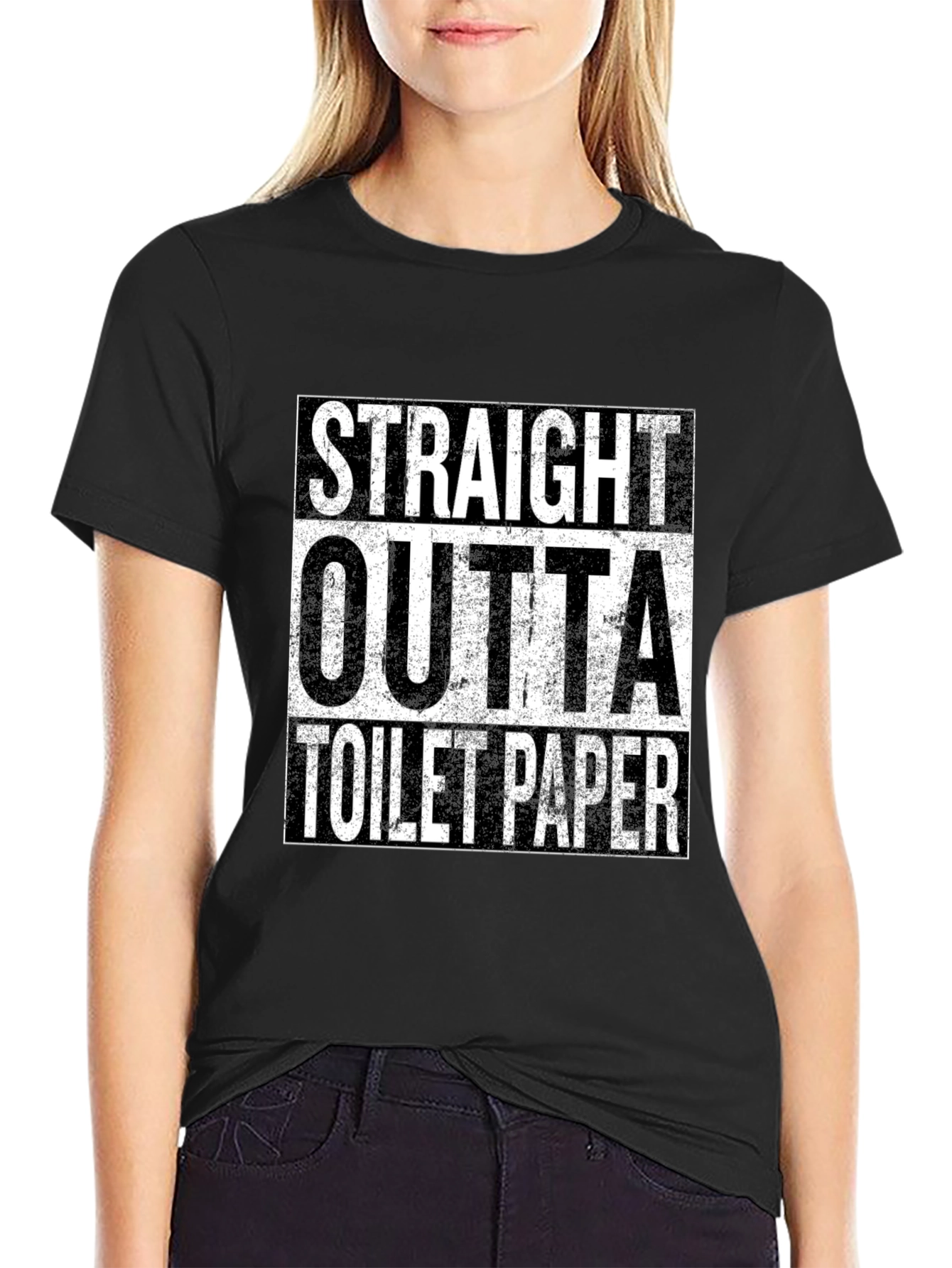 Straight Outta Toilet Paper - Novelty Tee