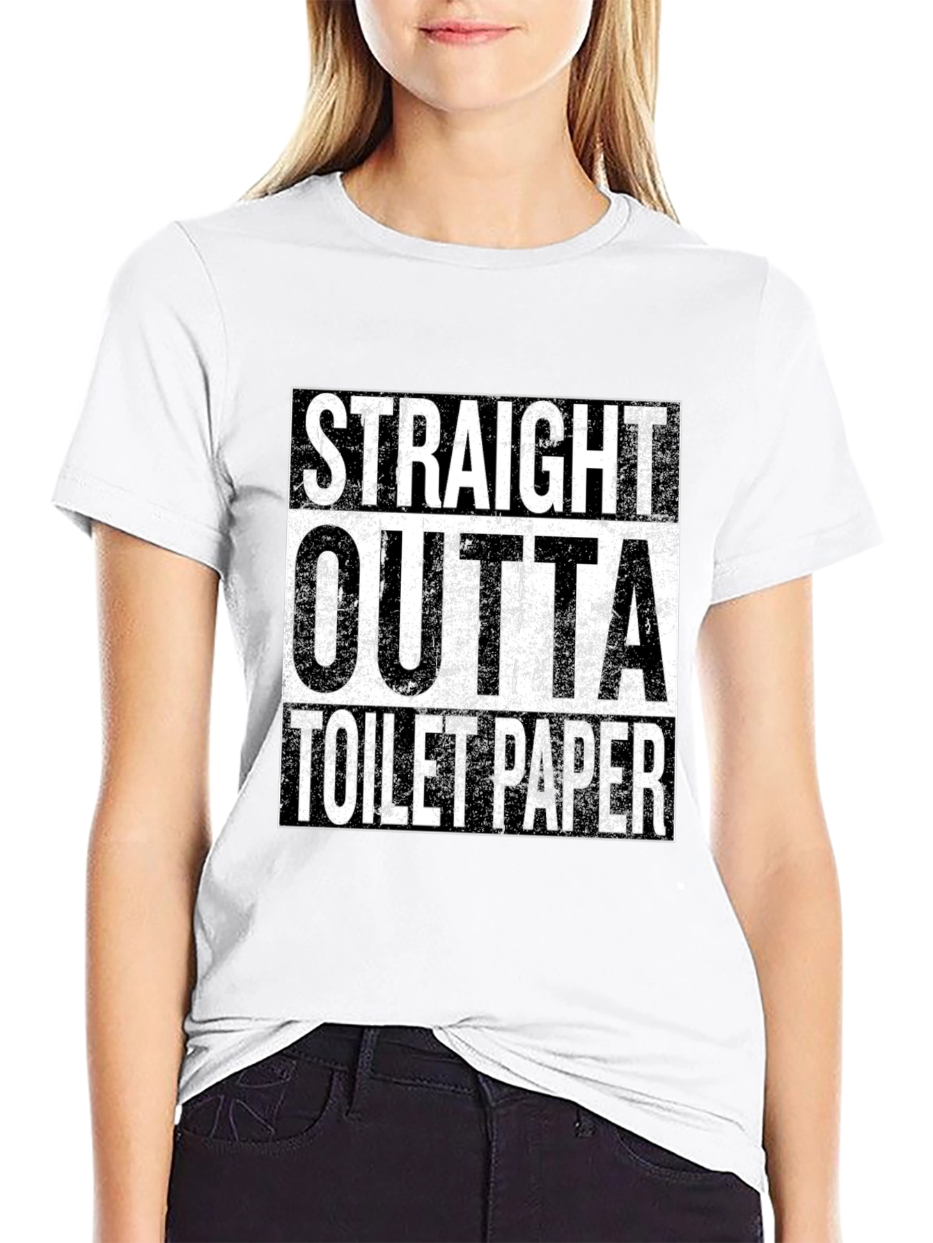 Straight Outta Toilet Paper - Novelty Tee