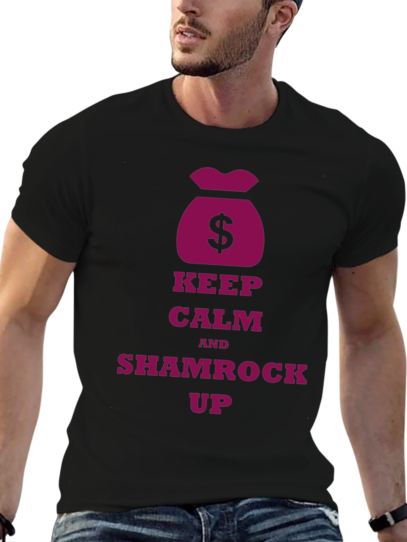 Keep Calm Shamrock Up Graphic T-Shirt