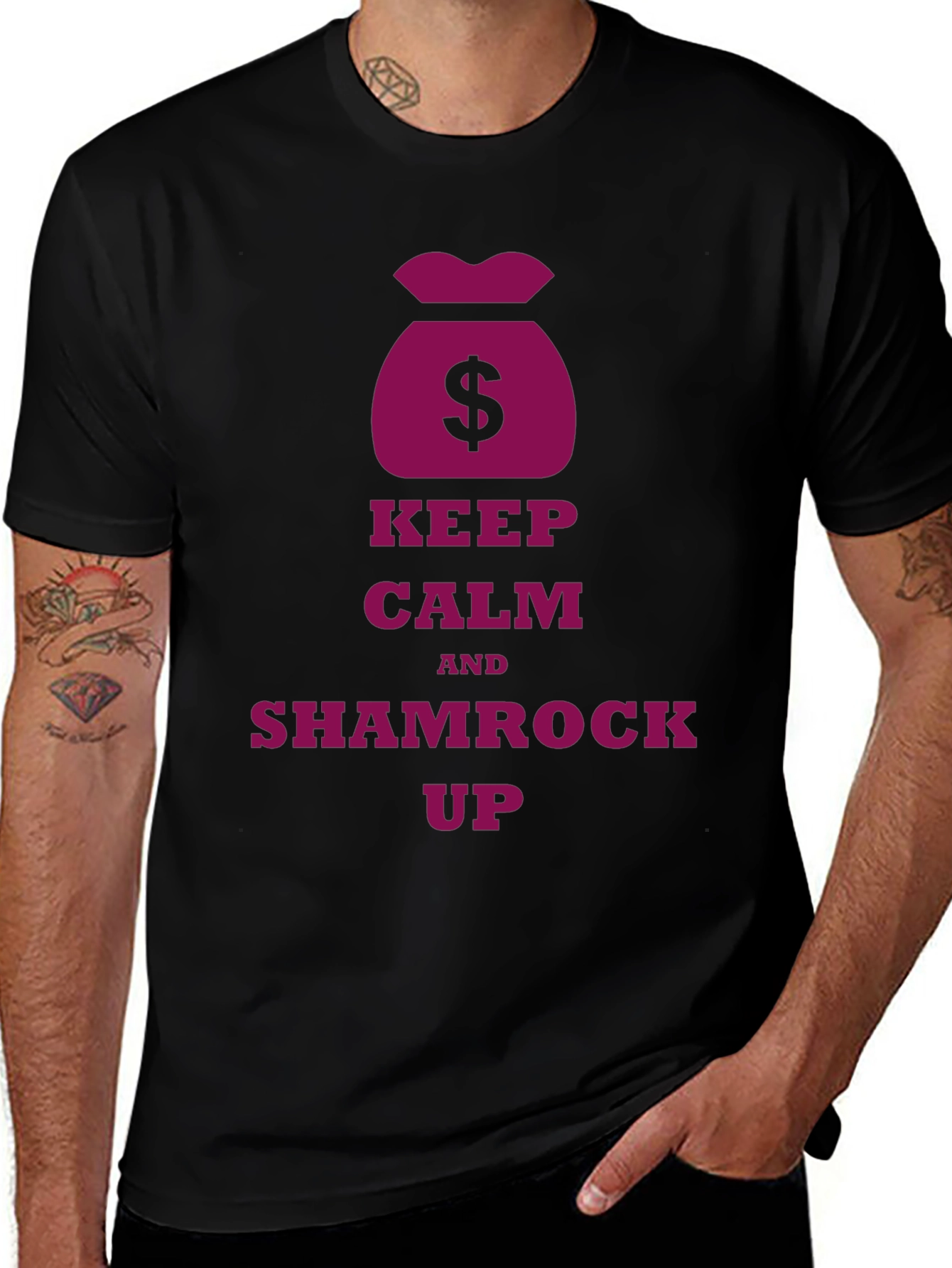 Keep Calm Shamrock Up Graphic T-Shirt
