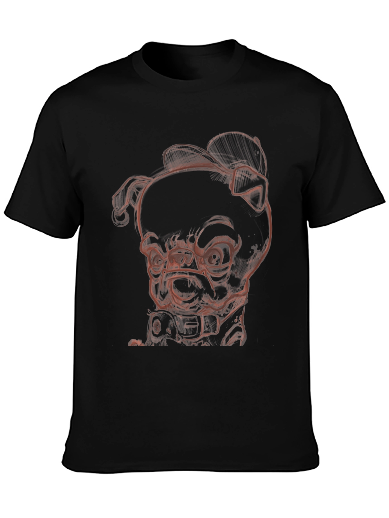 Cool Dog Graphic Tee - Black Cotton Blend
