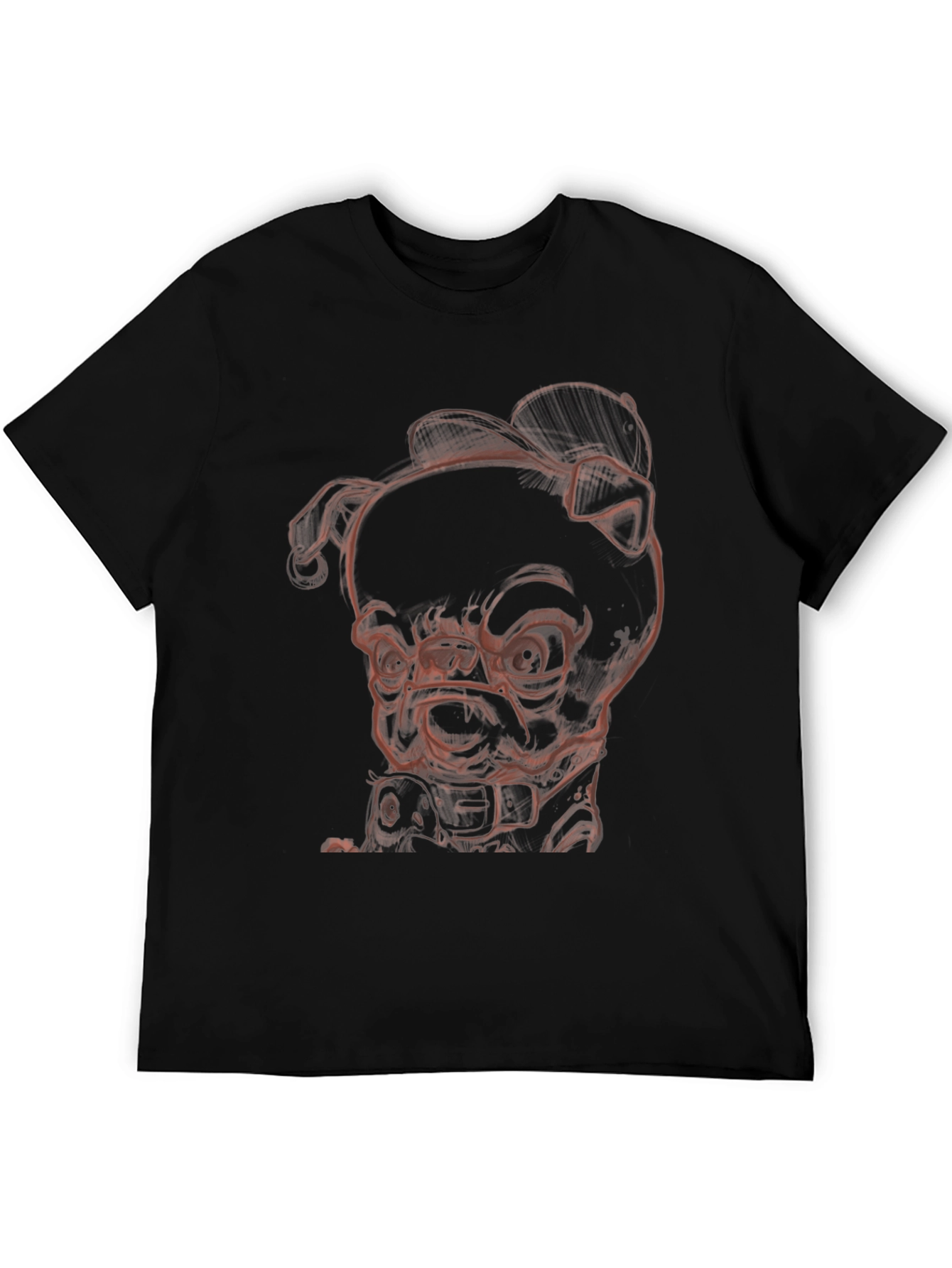 Cool Dog Graphic Tee - Black Cotton Blend