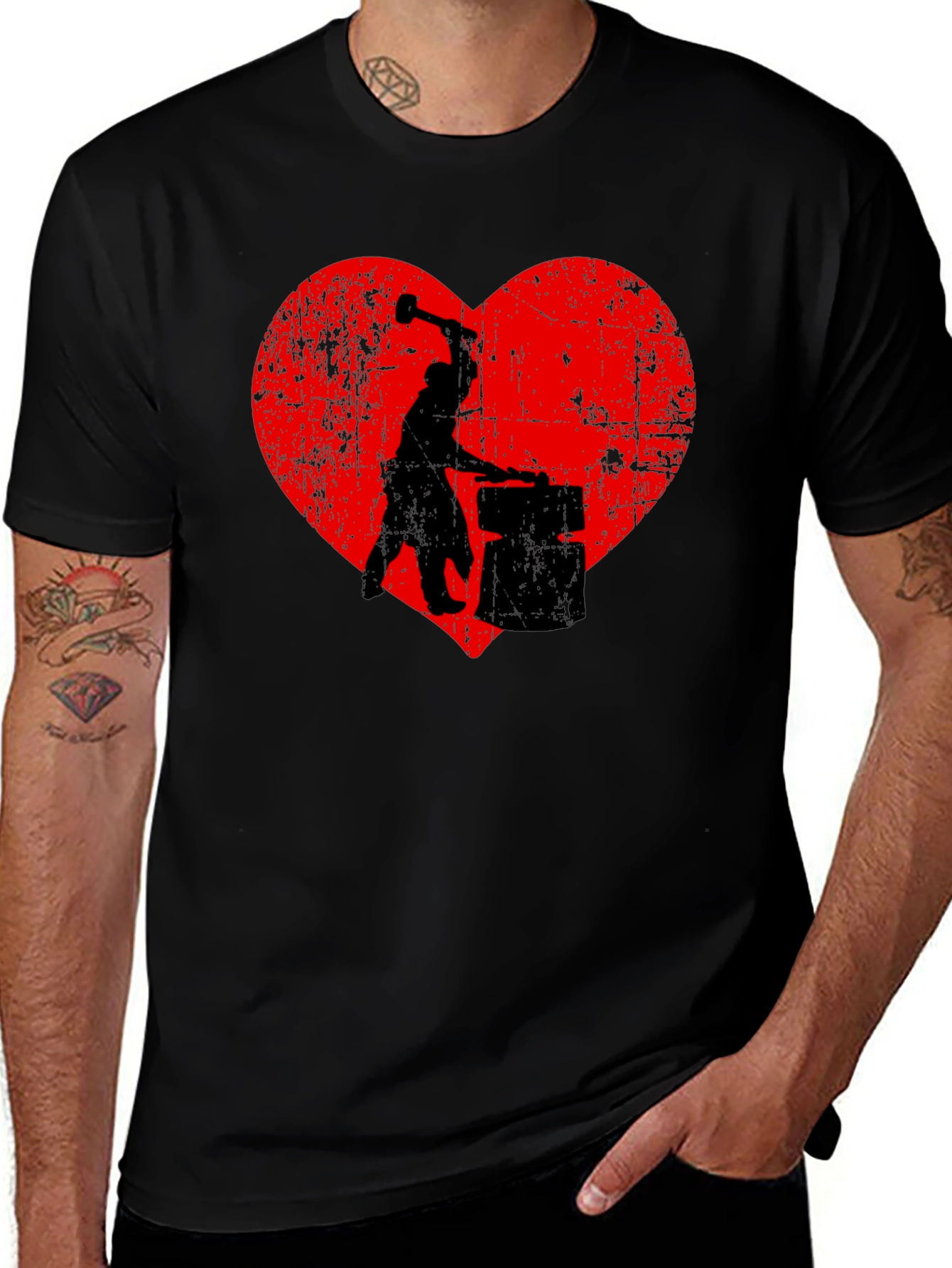 Blacksmith Heart T-Shirt - Hand Forged With Love