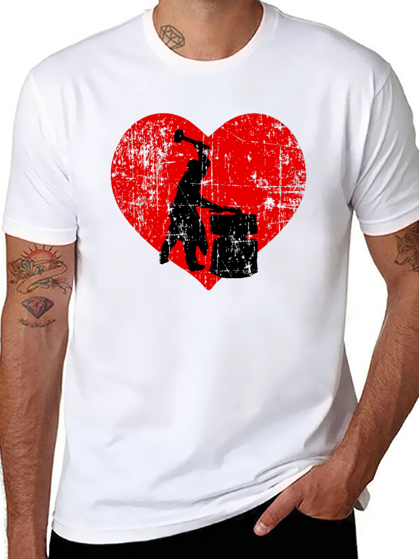Blacksmith Heart T-Shirt - Hand Forged With Love