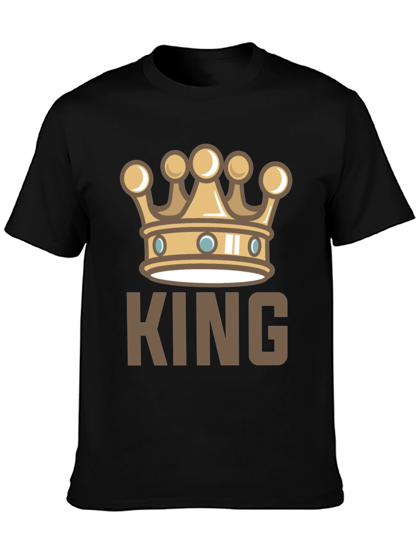 King Crown Graphic T-Shirt - Black Casual Tee