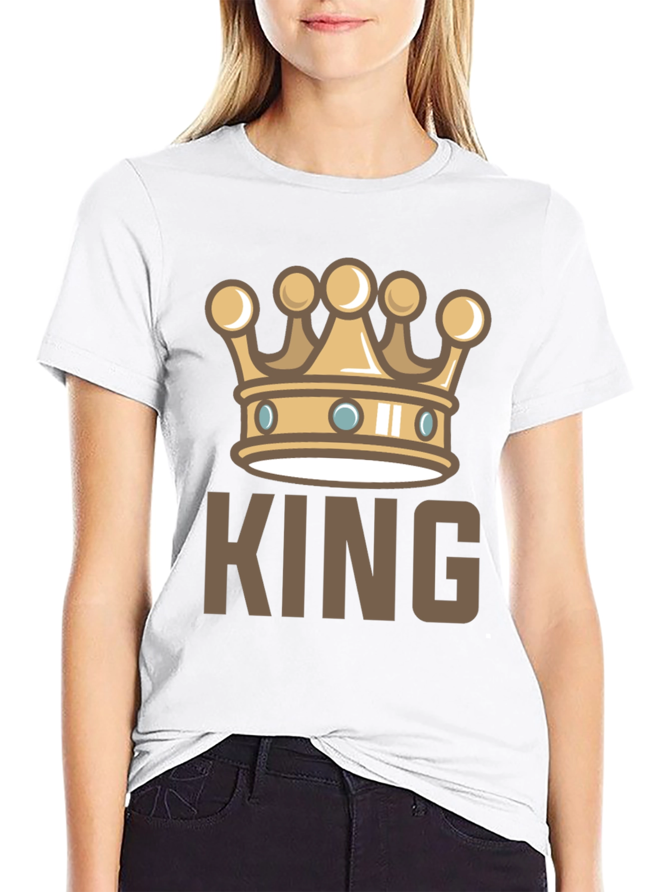 King Crown Graphic T-Shirt - Black Casual Tee