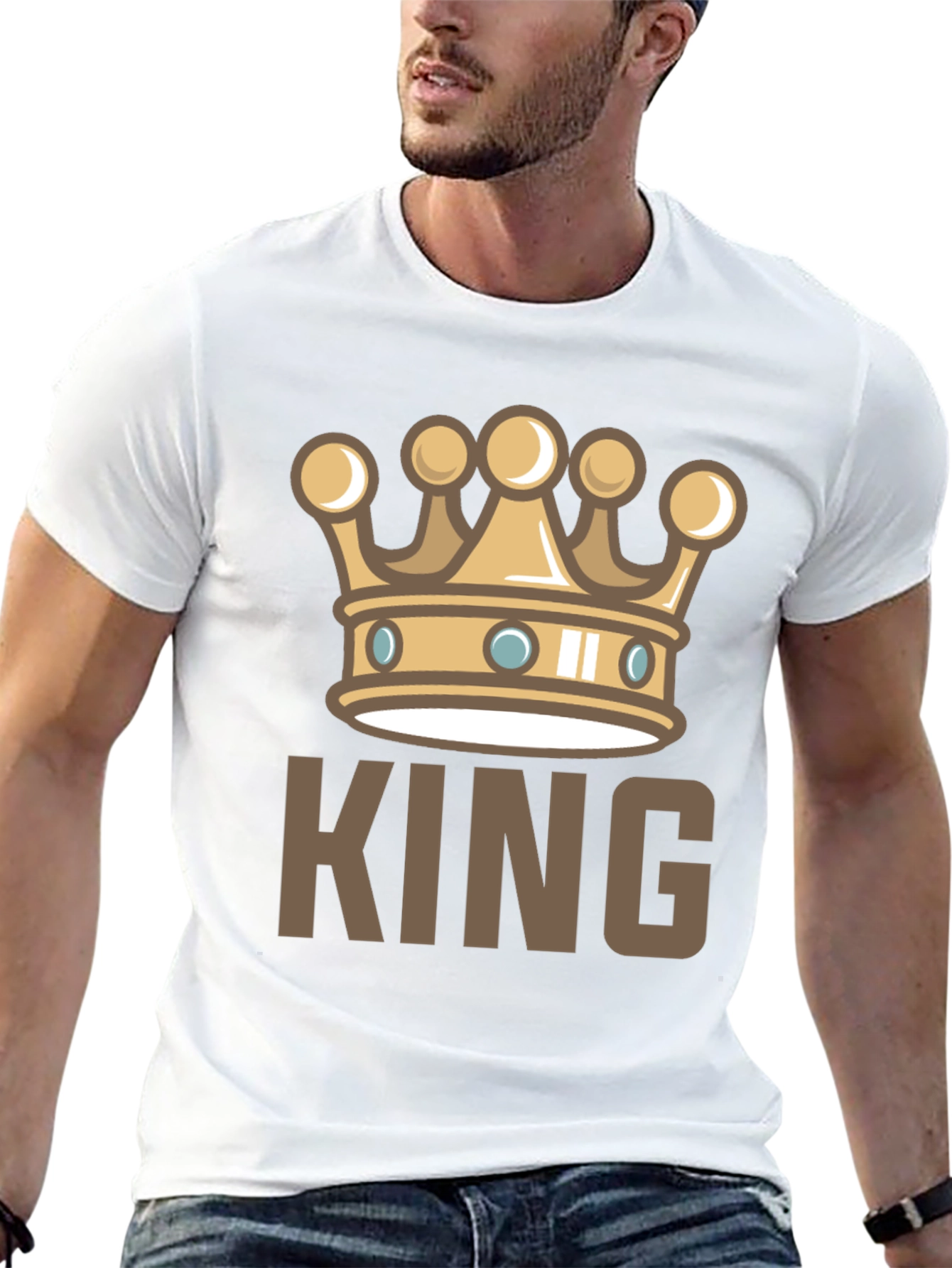 King Crown Graphic T-Shirt - Black Casual Tee