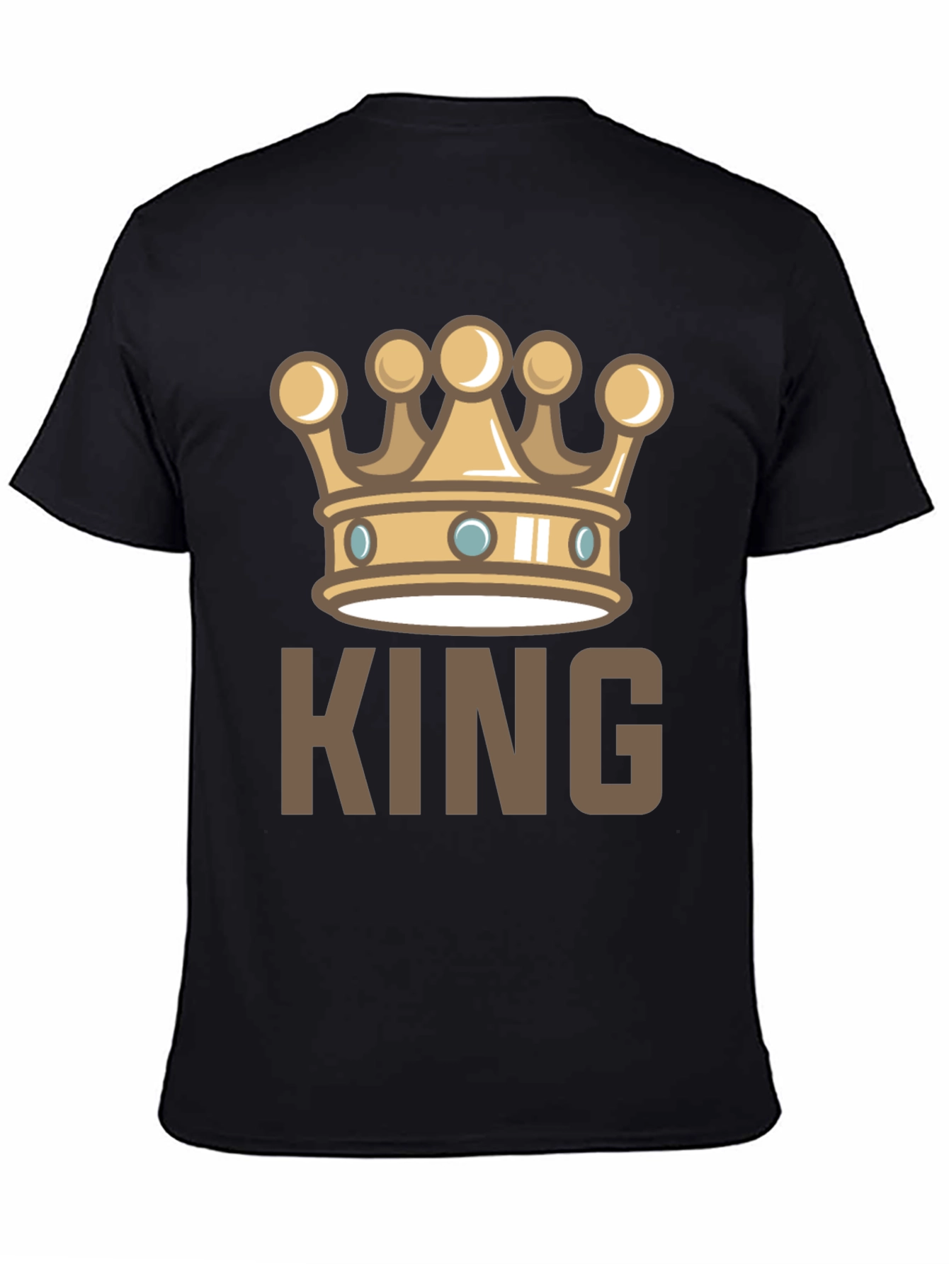 King Crown Graphic T-Shirt - Black Casual Tee