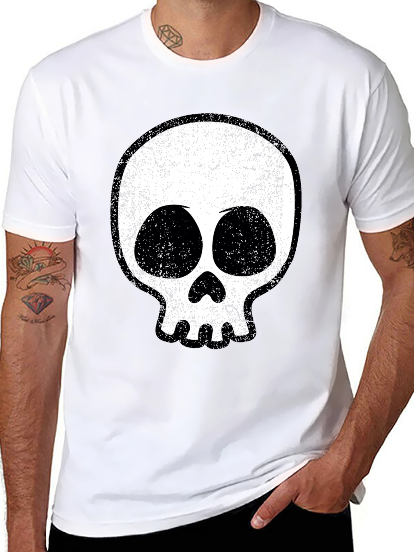 Cool Skull Graphic Black T-Shirt
