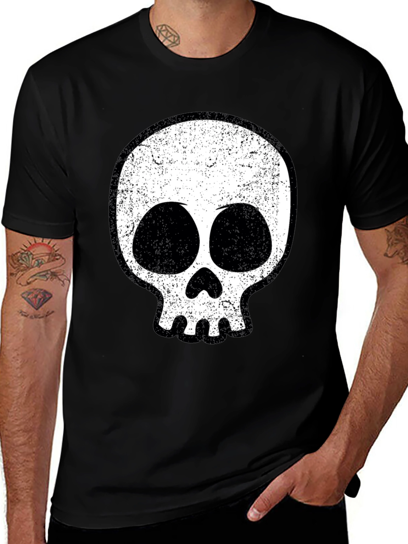 Cool Skull Graphic Black T-Shirt