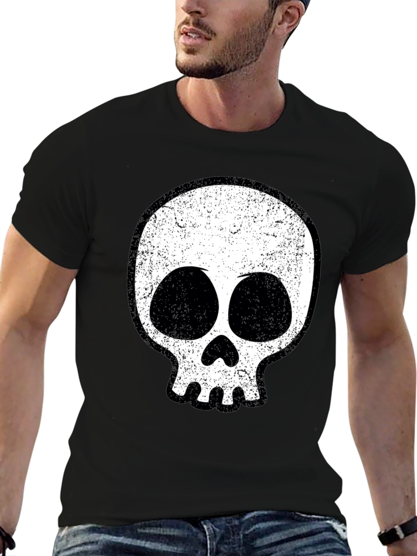 Cool Skull Graphic Black T-Shirt