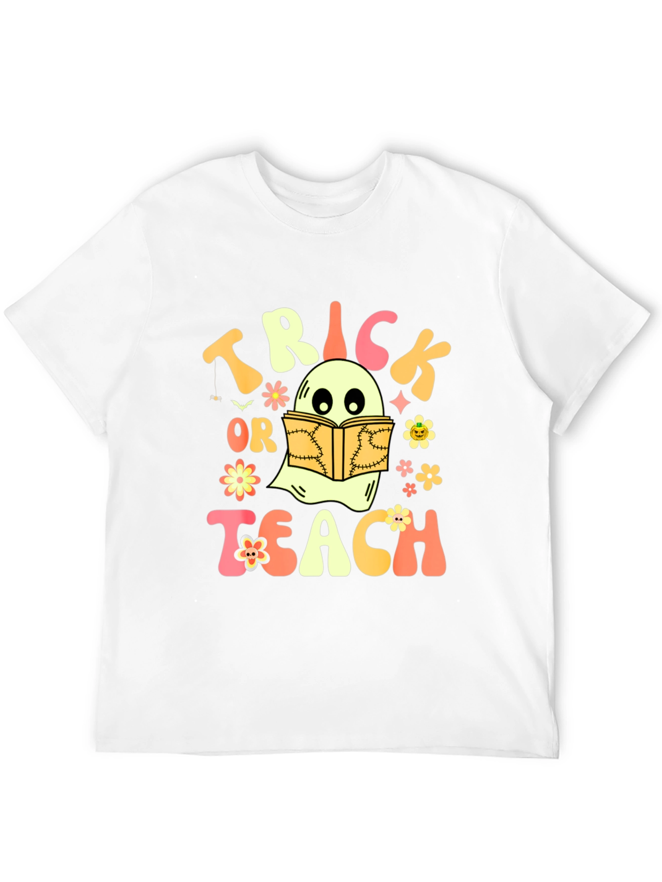Trick or Teach Ghost Halloween T-Shirt