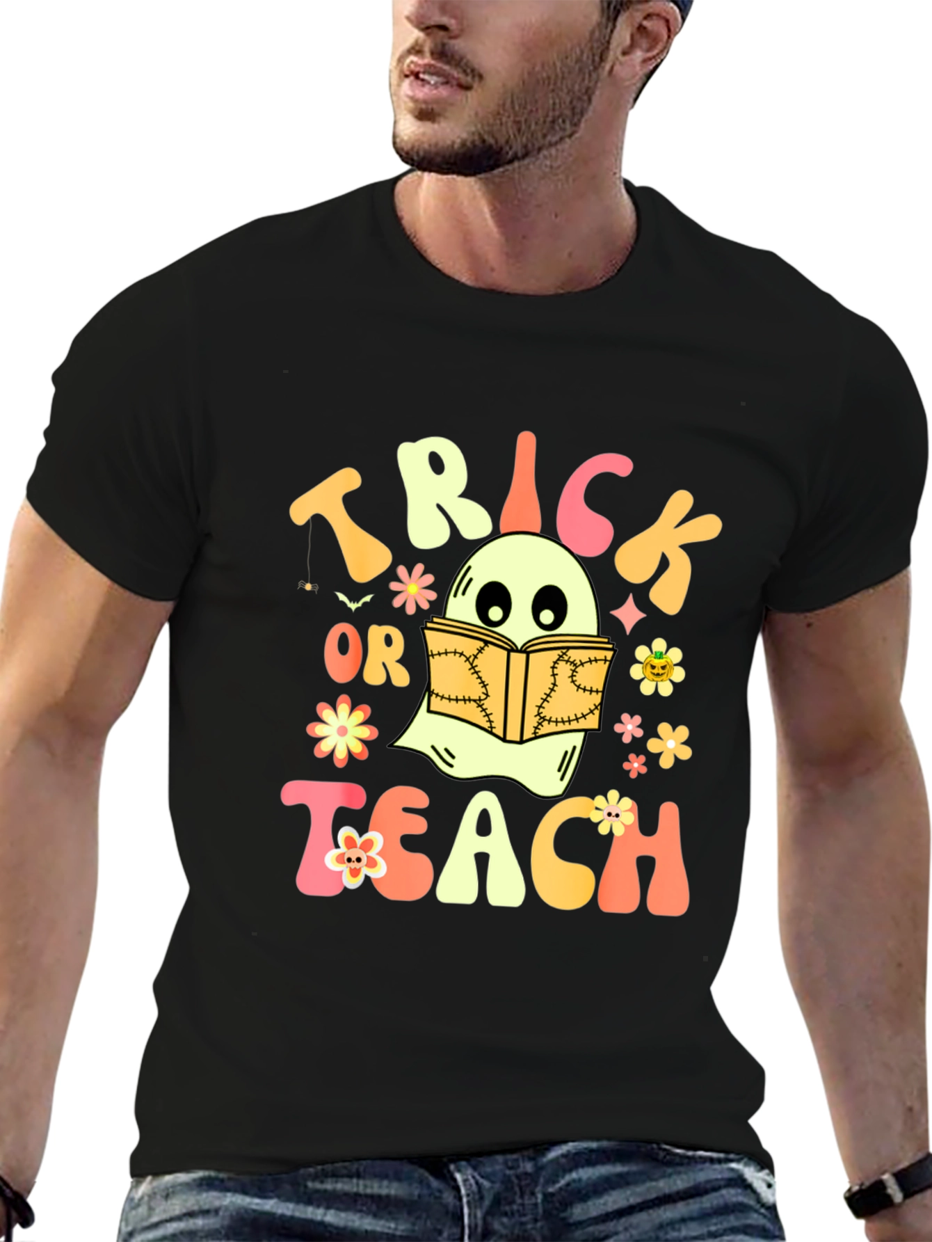 Trick or Teach Ghost Halloween T-Shirt