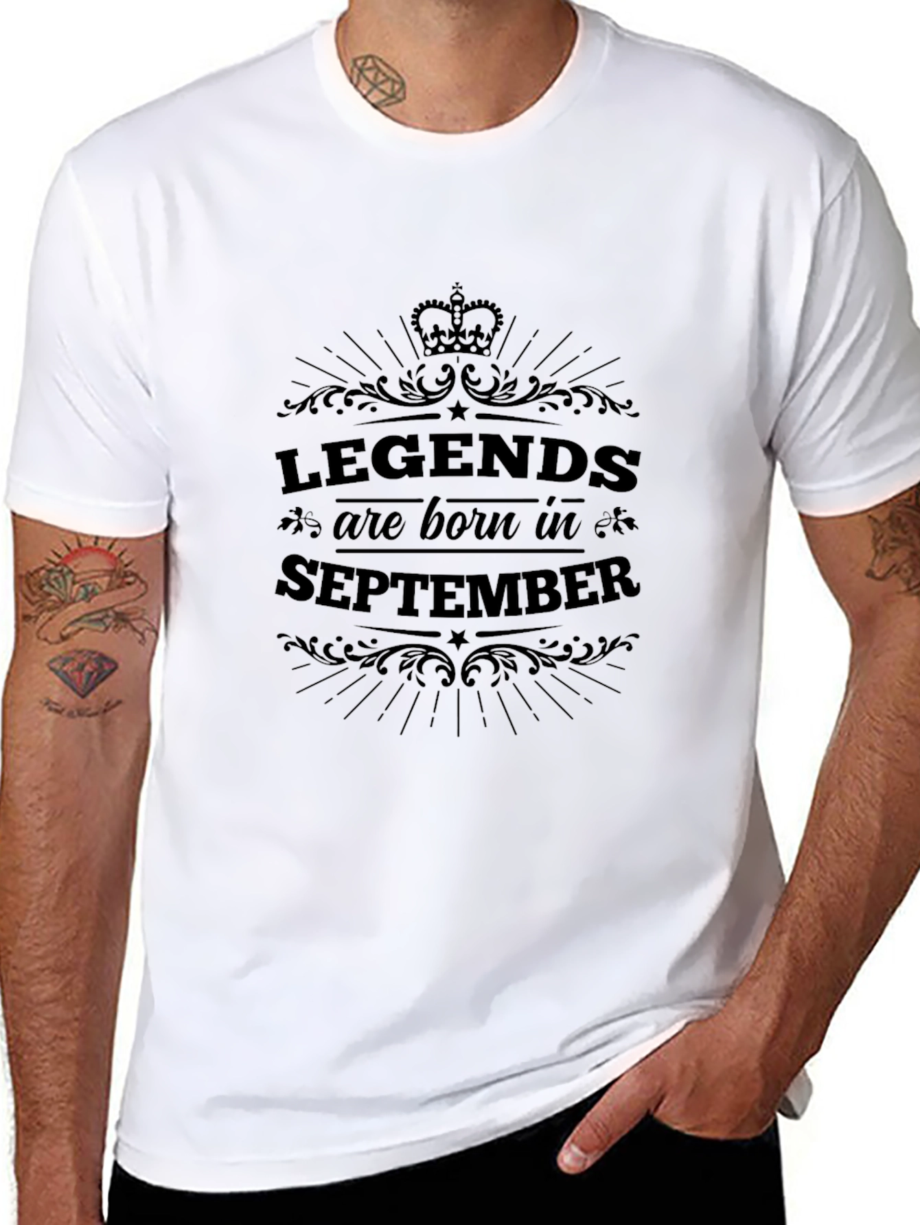 Legends Are Born in September - Black T-Shirt