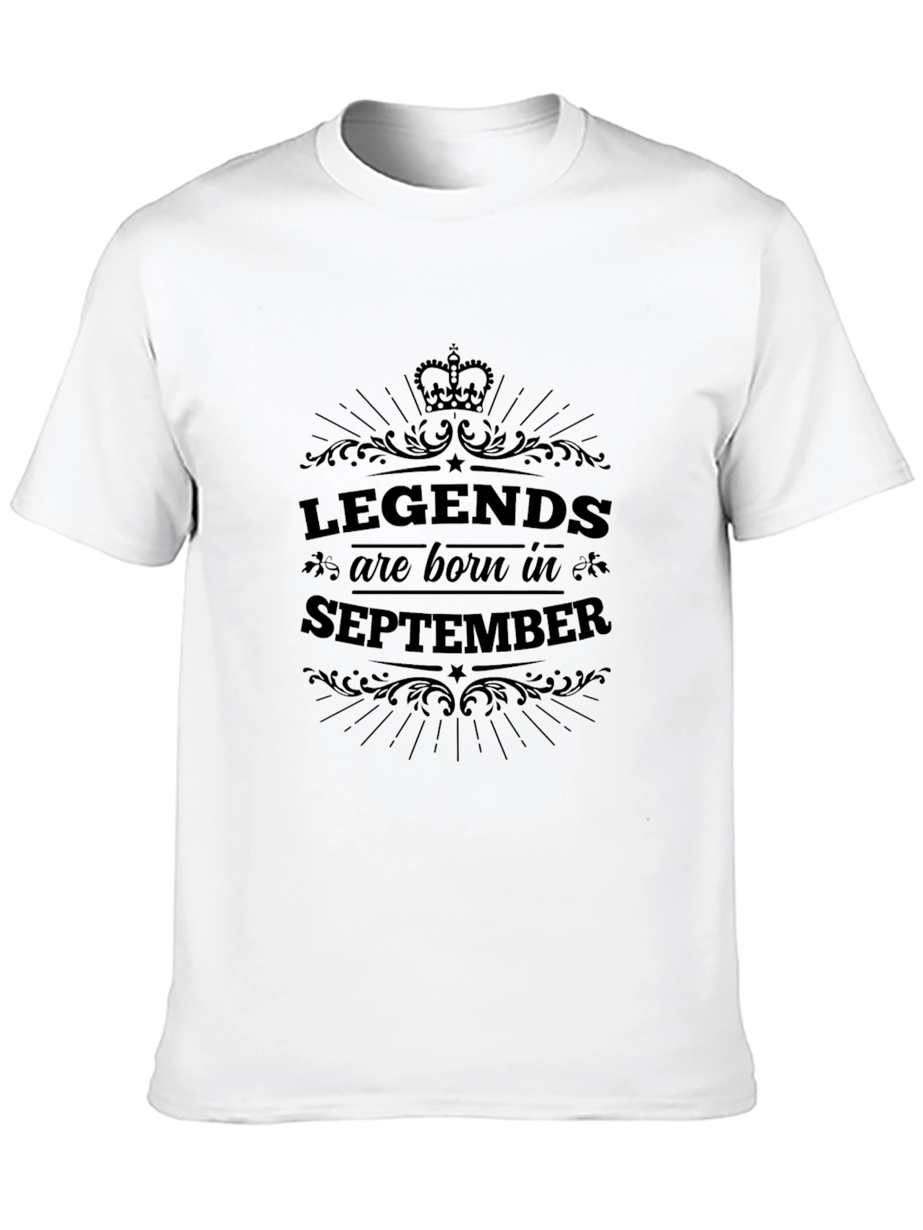 Legends Are Born in September - Black T-Shirt