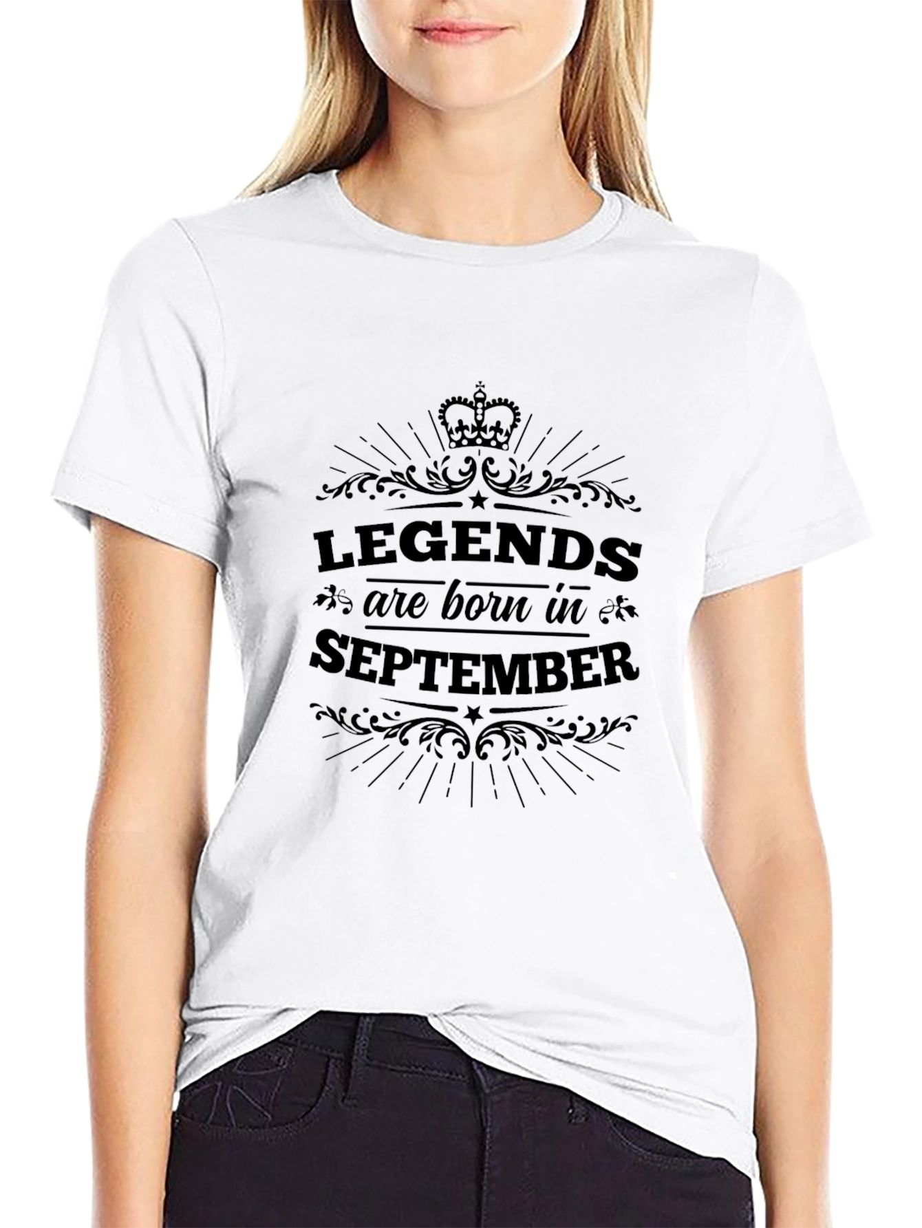 Legends Are Born in September - Black T-Shirt