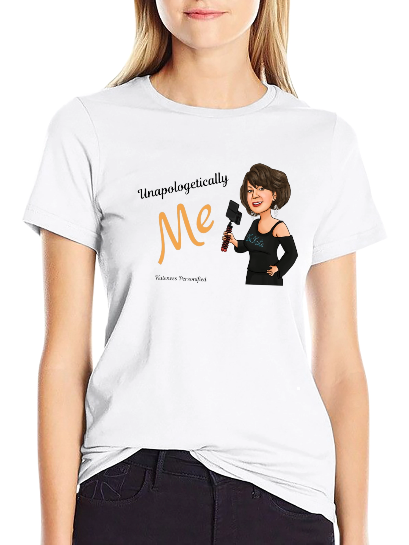 Unapologetically Me Black Graphic T-Shirt