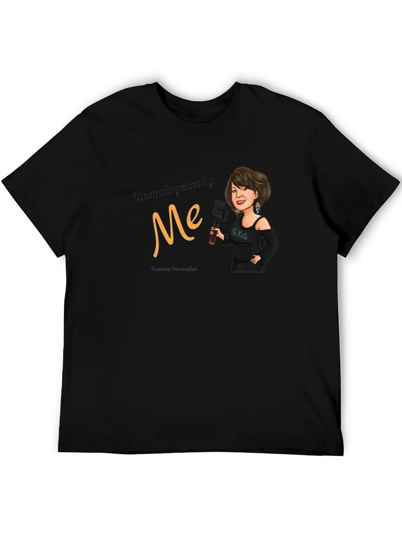 Unapologetically Me Black Graphic T-Shirt