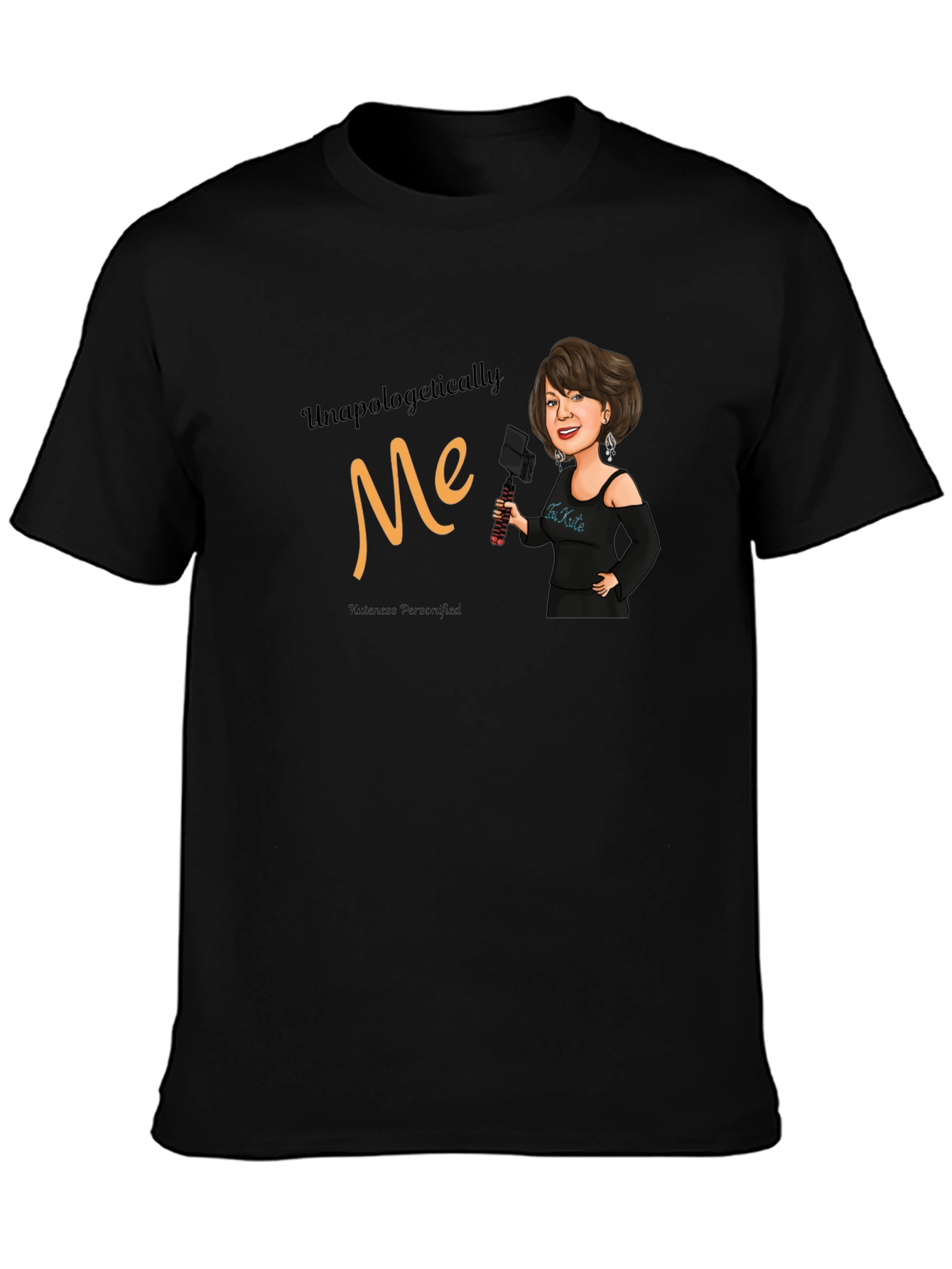 Unapologetically Me Black Graphic T-Shirt