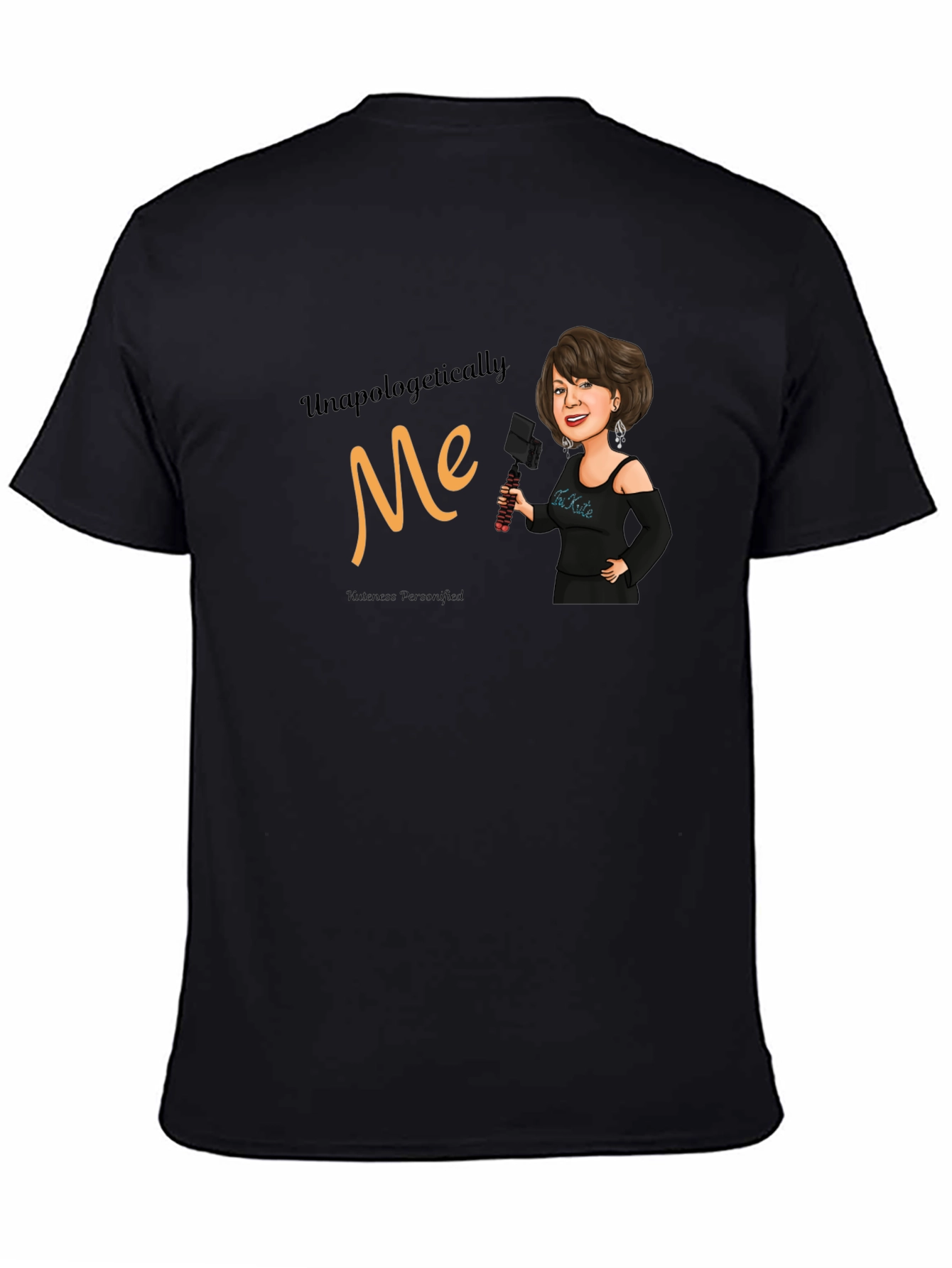 Unapologetically Me Black Graphic T-Shirt