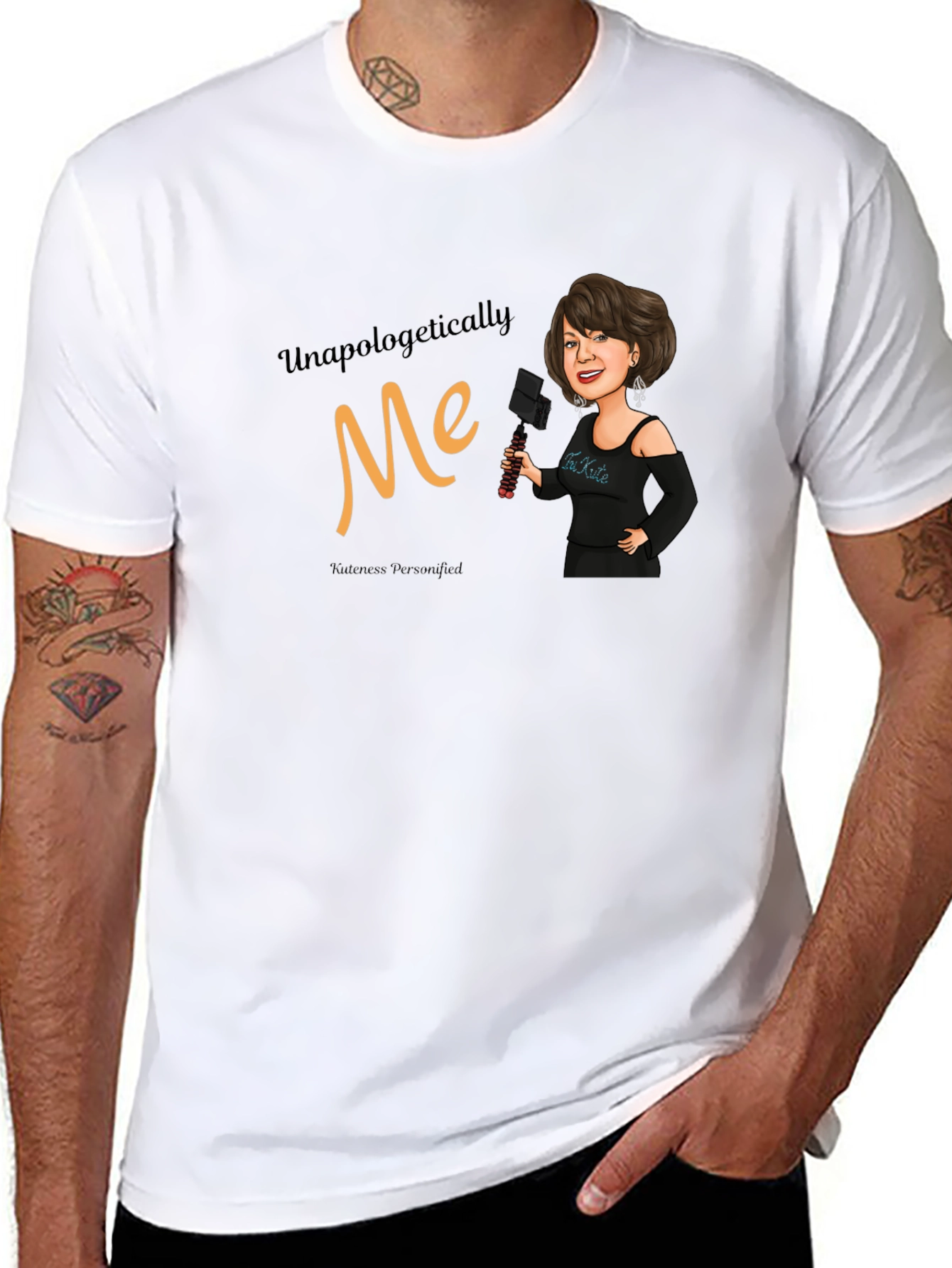Unapologetically Me Black Graphic T-Shirt