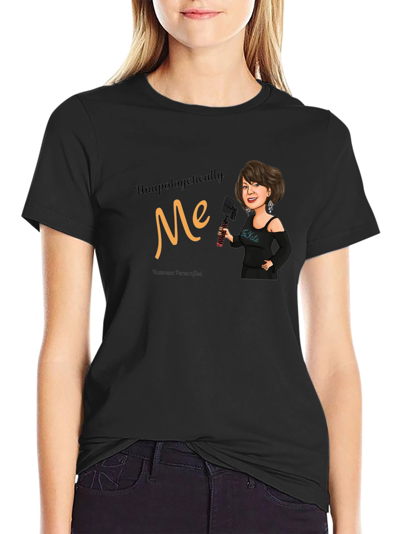 Unapologetically Me Black Graphic T-Shirt