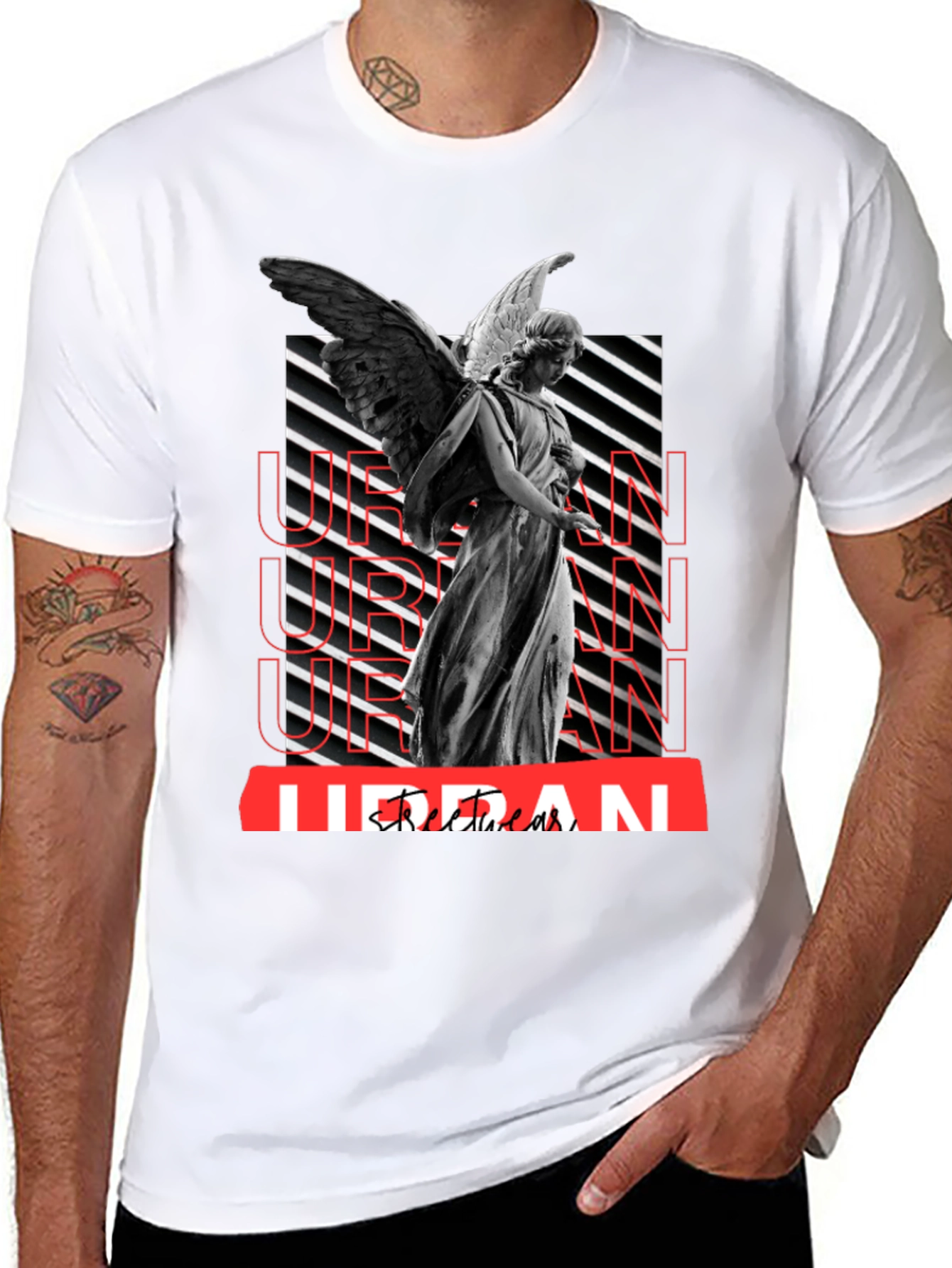 Urban Angel Graphic Tee - Black