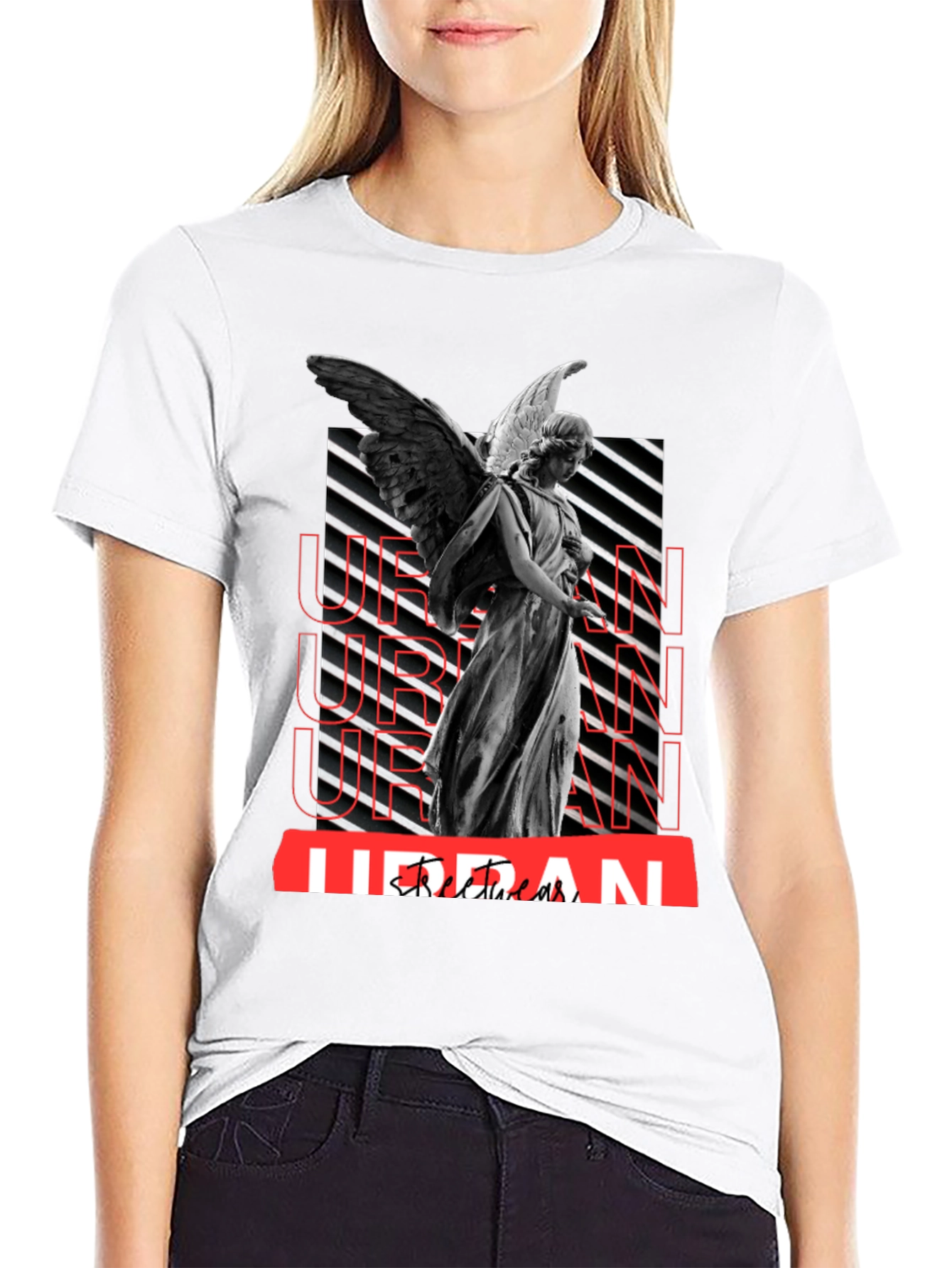 Urban Angel Graphic Tee - Black